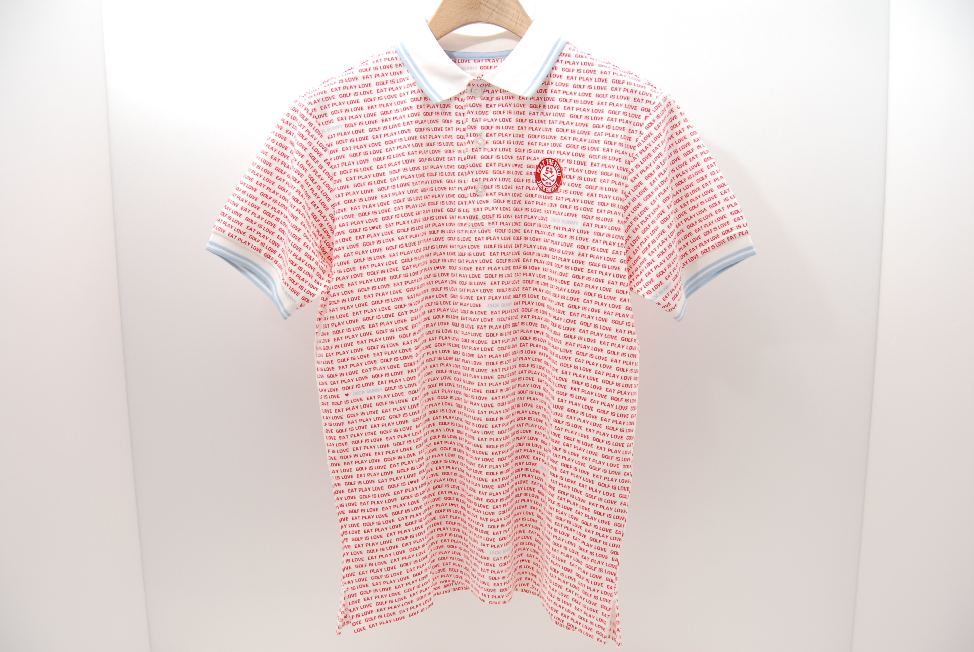 新品☆ジャックバニー☆パーリーゲイツ☆半袖ポロシャツ☆白×赤 ...