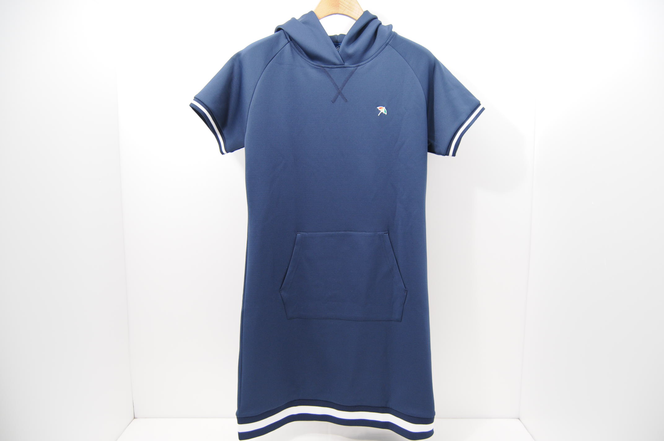 アーノルドパーマー 半袖ワンピース フード付き ストレッチ 紺 ネイビー L Used ココゴルフ