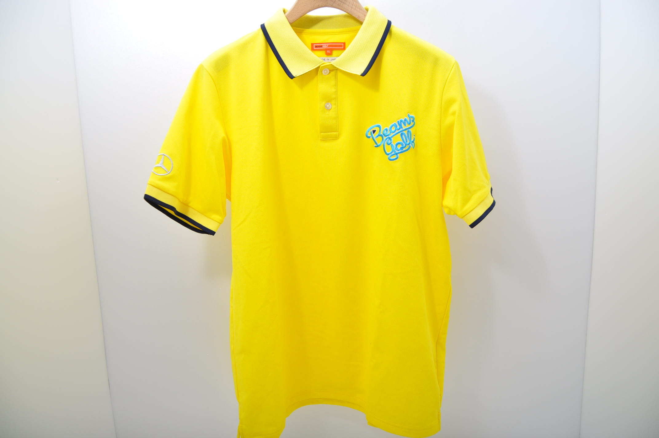 ビームスゴルフ☆BEAMS GOLF☆半袖ポロシャツ☆シンプル☆黄☆イエロー