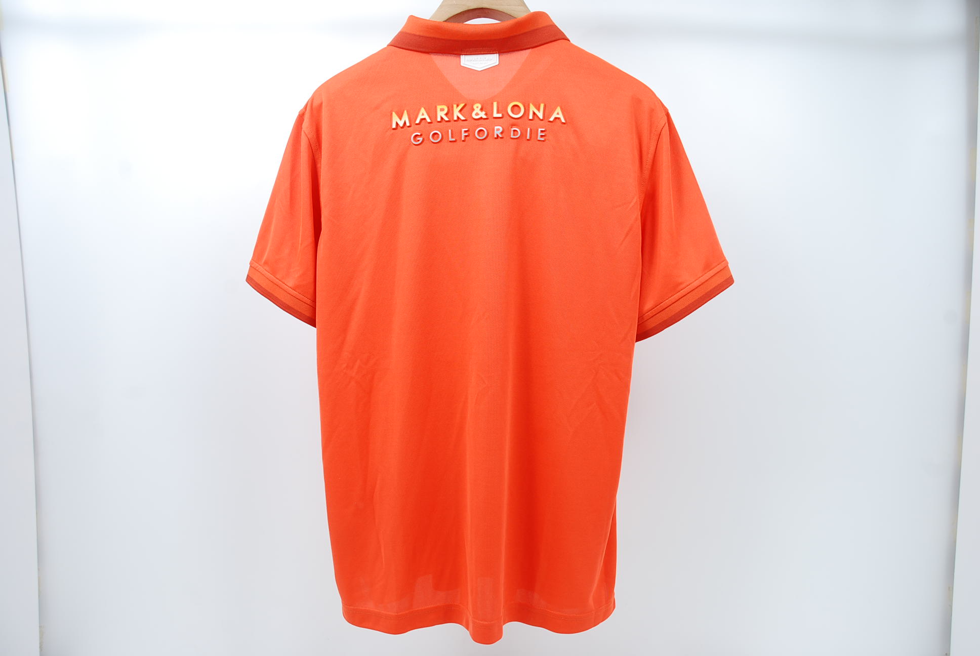 マーク＆ロナ☆MARK&LONA☆3Dロゴ半袖ポロシャツ☆オレンジ☆50(LL