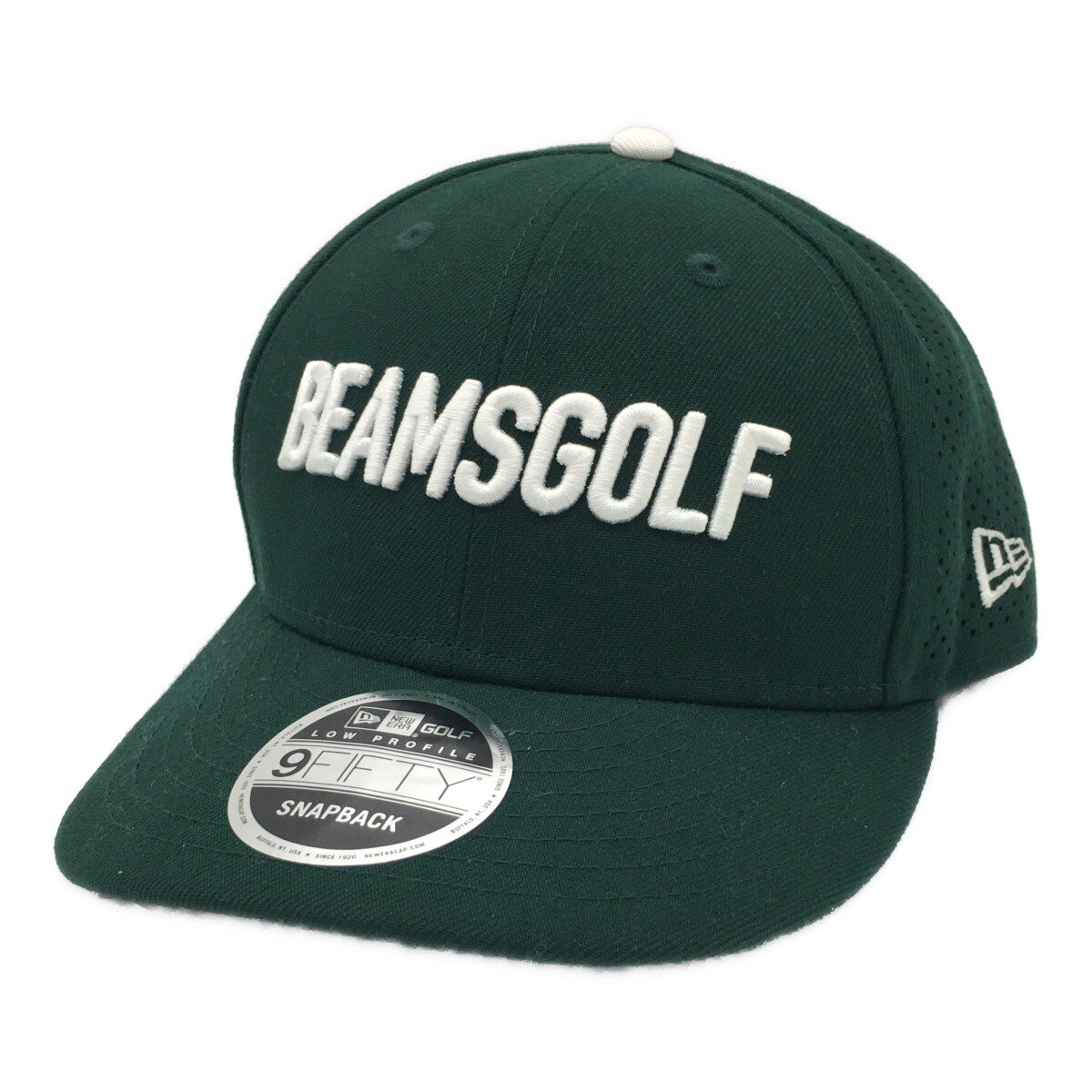 ビームスゴルフ☆ニューエラ☆メッシュキャップ☆パンチング☆緑☆グリーン☆9FIFTY☆美品☆中古｜ココゴルフ