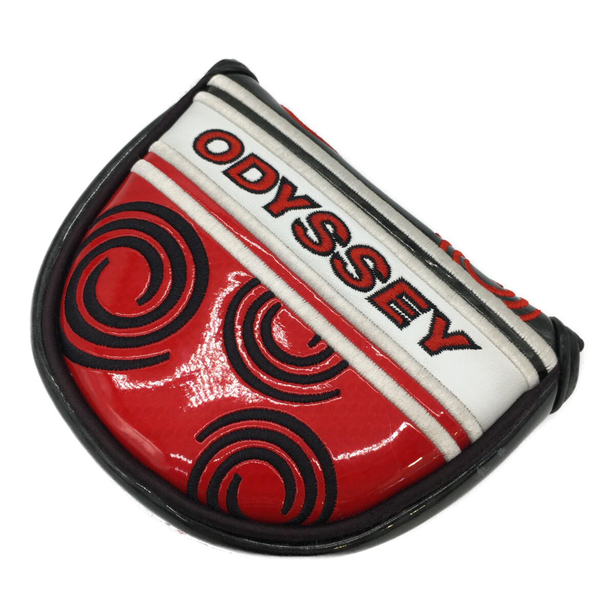 オデッセイ☆ODYSSEY☆パターカバー☆マレット型☆黒×赤×白☆中古｜ココゴルフ