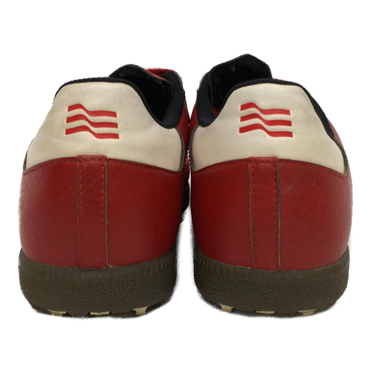中古 アディダス adidas ゴルフシューズ 25.5 レッド 赤 サンバ