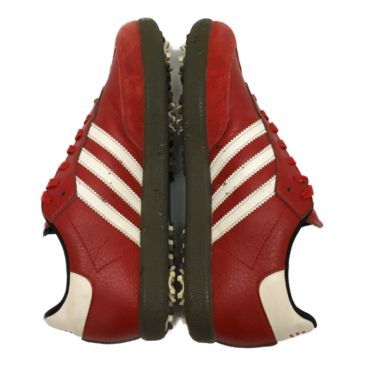 中古 アディダス adidas ゴルフシューズ 25.5 レッド 赤 サンバ