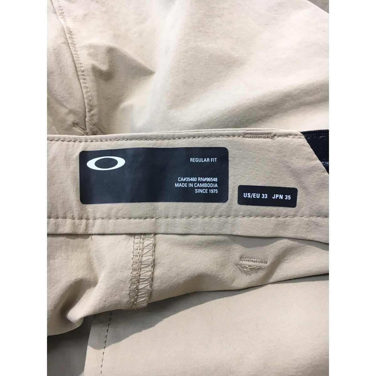 美品】OAKLEY ゴルフパンツ 32インチ ネイビー×ベージュ オークリー