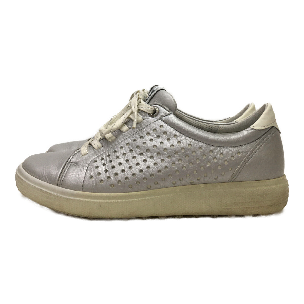 最新 中古 CASUAL シルバー 23 EU36 ゴルフシューズ ecco エコー シューズ(女性用)