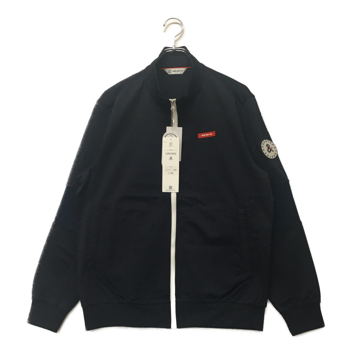 未使用品 メンズ アンパスィ and per se ブルゾン L 紺 ネイビー