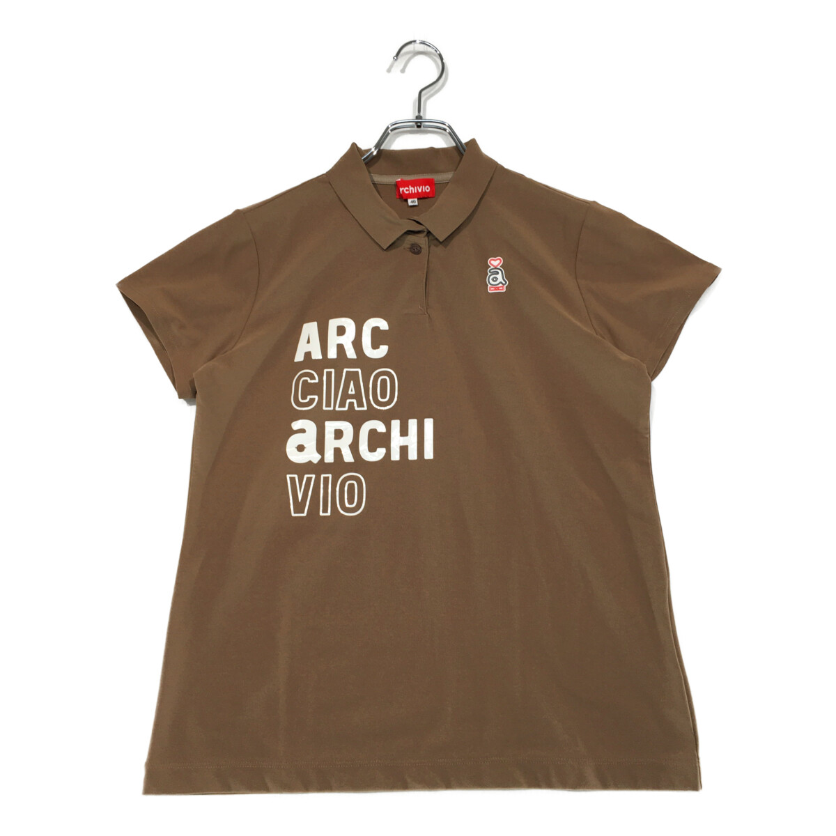 日本の歴史 アチャコさん専用 中古 レディース アルチビオ archivio 半袖ポロシャツ 40(L) 茶