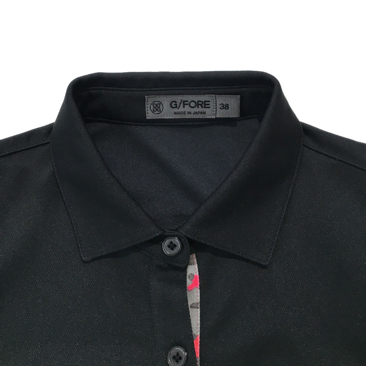 中古 レディース ジーフォア G/FORE 長袖ポロシャツ 38(M) 黒