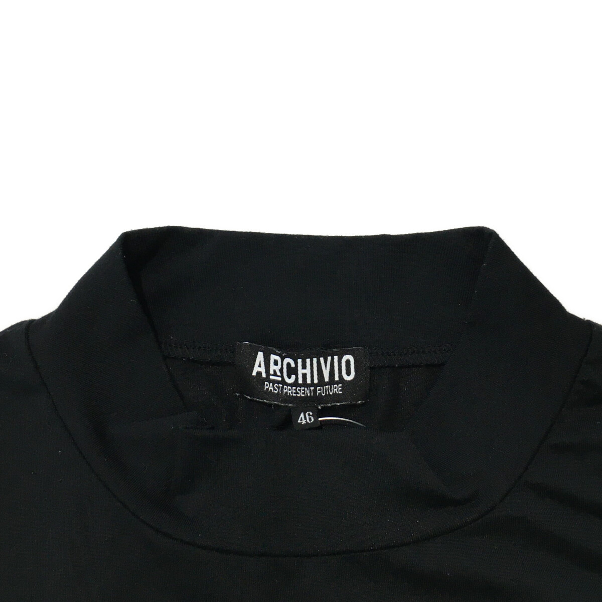 archivio - coco 中古 アルチビオ archivio メンズ 半袖シャツ 46(M) 黒 ブラック モックネック ビッグロゴ 中古 メンズ アルチビオ archivio 半袖シャツ 46(M) 黒 ブラック
