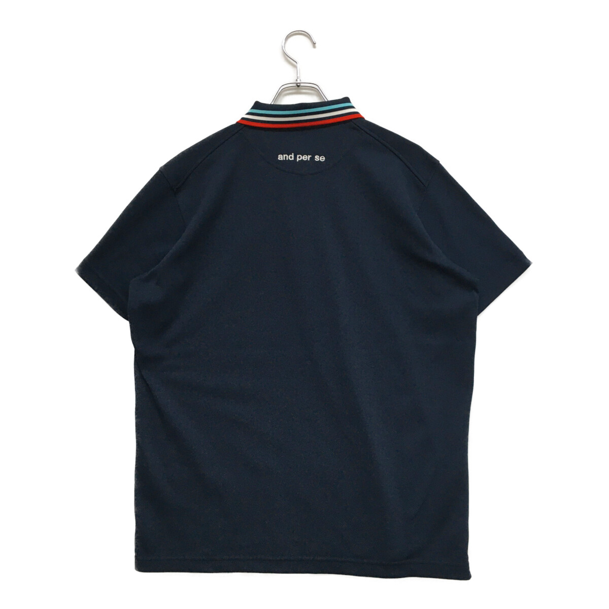 coco 中古 アンパスィ and per se メンズ 半袖ポロシャツ LL 黄 イエロー ネクタイ柄/総柄 coco 中古 アンパスィ and per se メンズ 半袖ポロシャツ LL 黄