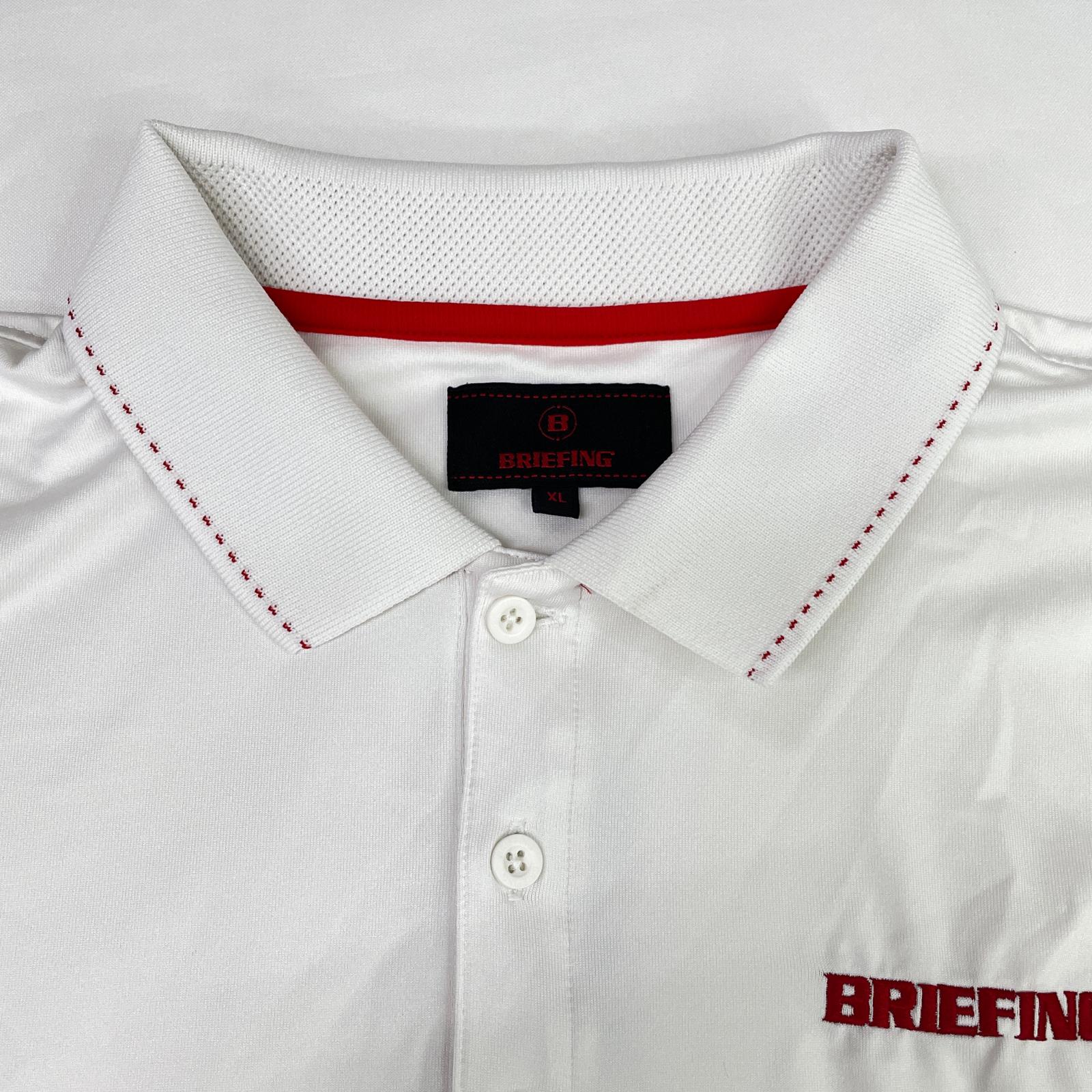 ブリーフィング　BRIEFING 半袖ポロシャツ　ホワイト白　M BRIEFING GOLF ブリーフィング 2023年 半袖ポロシャツ ホワイト