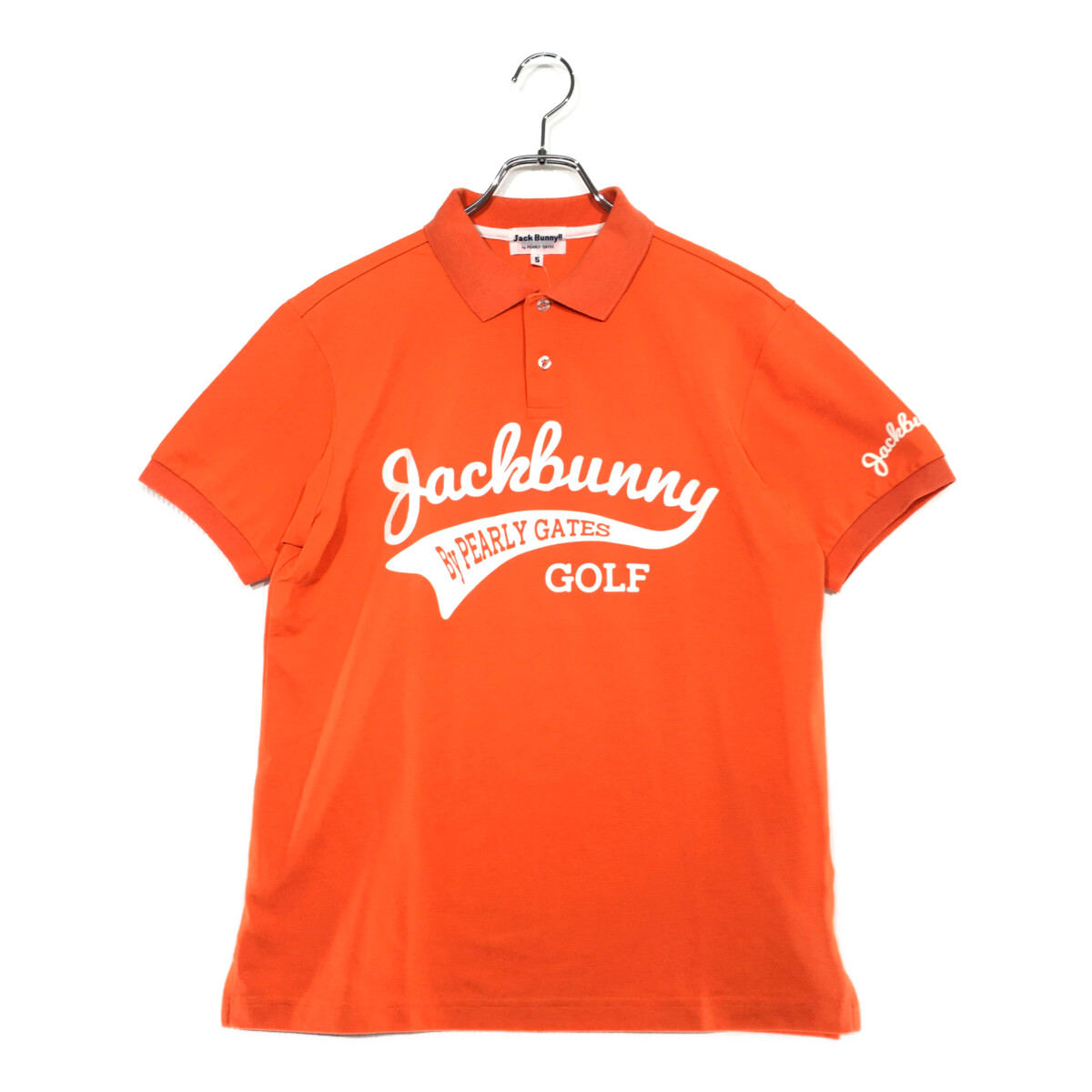 JACK BUNNY ジャックバニー　半袖　ポロシャツ ロゴ　新品　5 Jack Bunny!! 【美品】ジャックバニー 半袖ポロシャツ ダーク