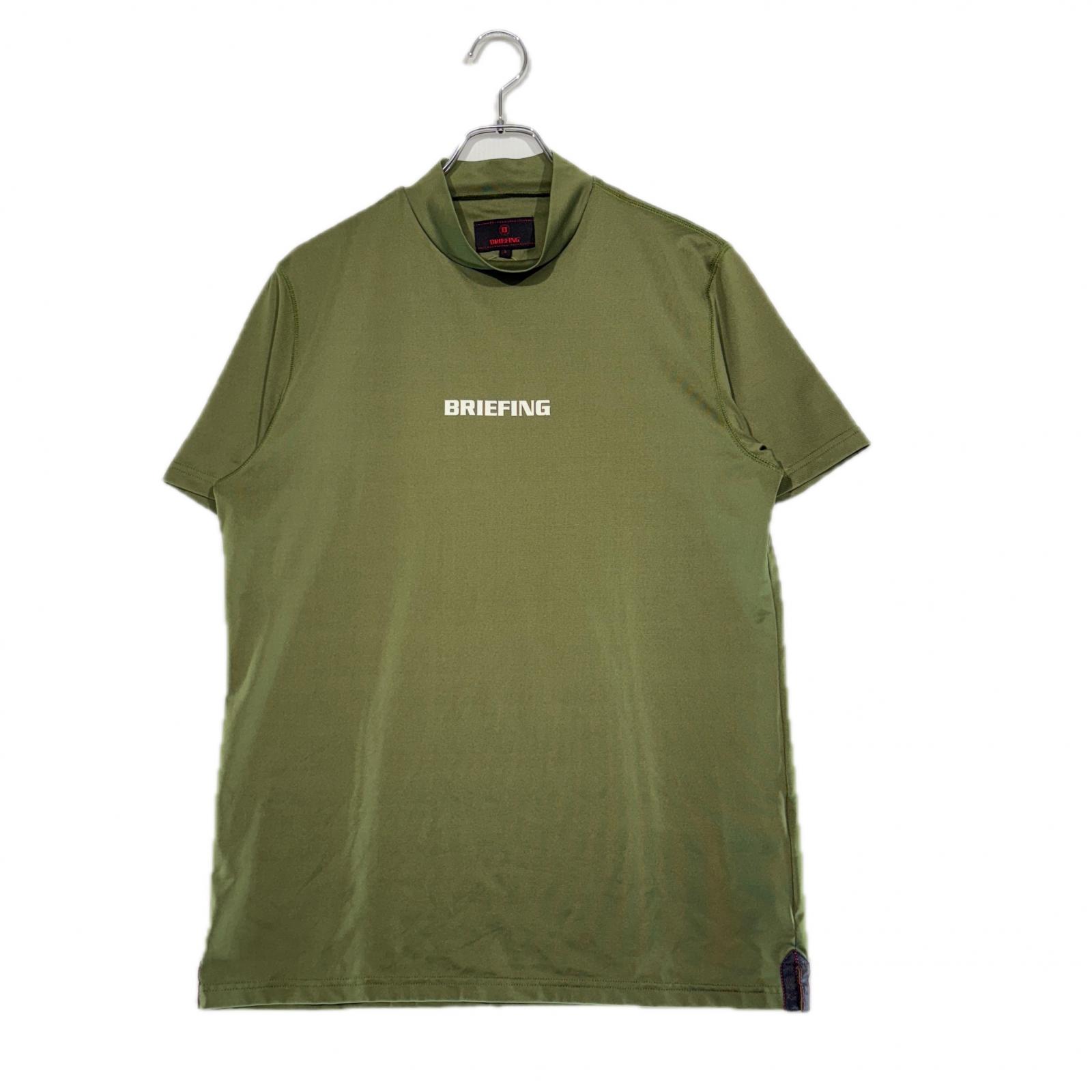 BRIEFING - coco 中古 ブリーフィング BRIEFING メンズ 半袖シャツ M 白 ホワイト モックネック シンプル BRIEFING - CE MENS BIAS LOGO MOCK NECK RELAXED FIT