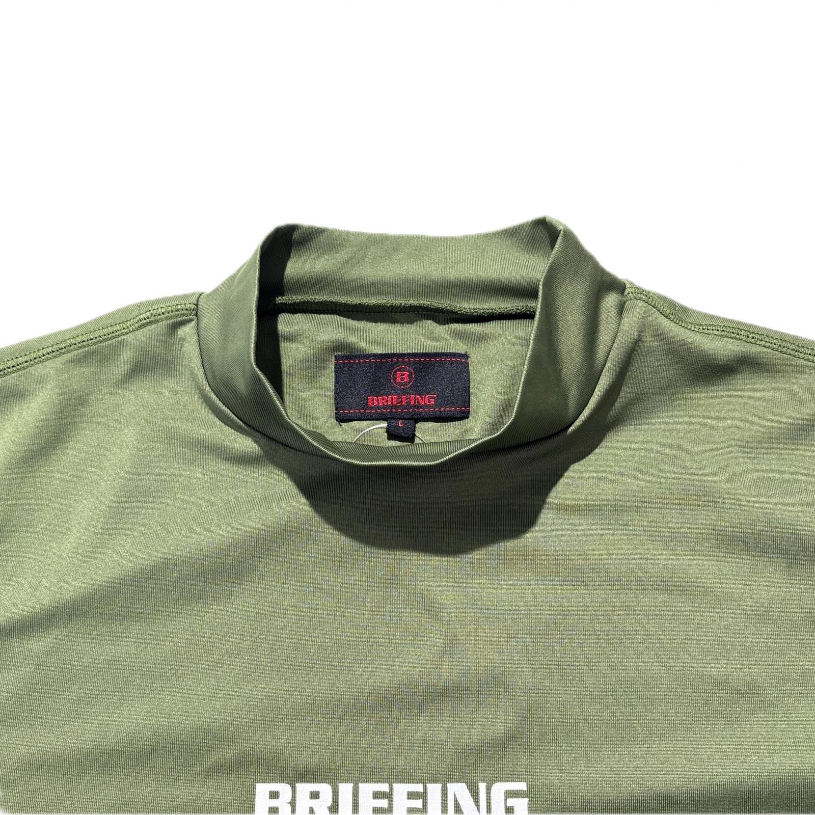 BRIEFING ブリーフィング モックネック ゴルフシャツ モスグリーン M ブリーフィング（BRIEFING）（メンズ）モックネック ゴルフ 半袖