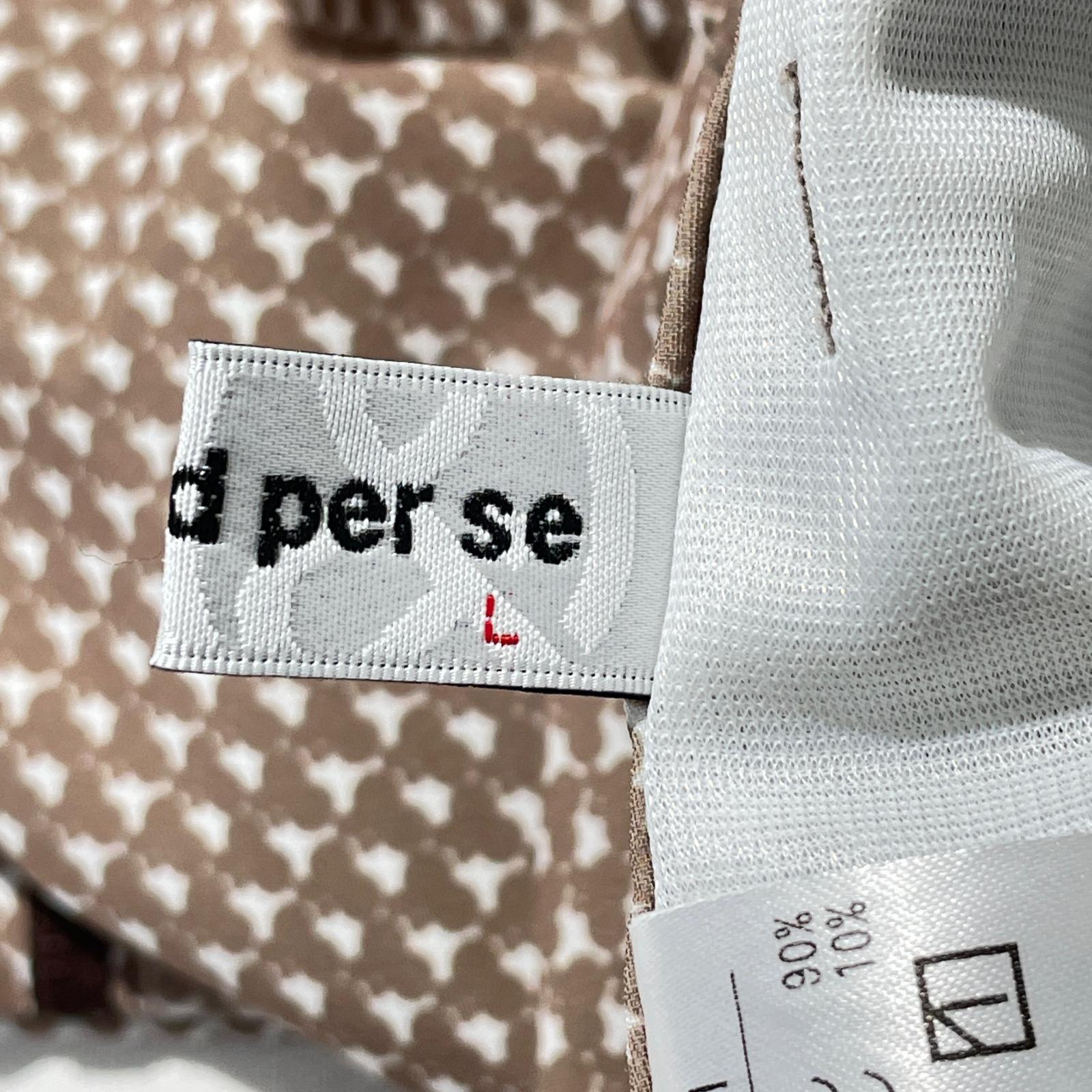 coco 中古 アンパスィ and per se レディース パンツ L 白×紺 総柄 ウエストゴム サイドライン coco 中古 アンパスィ and per se レディース パンツ L 白×紺 総