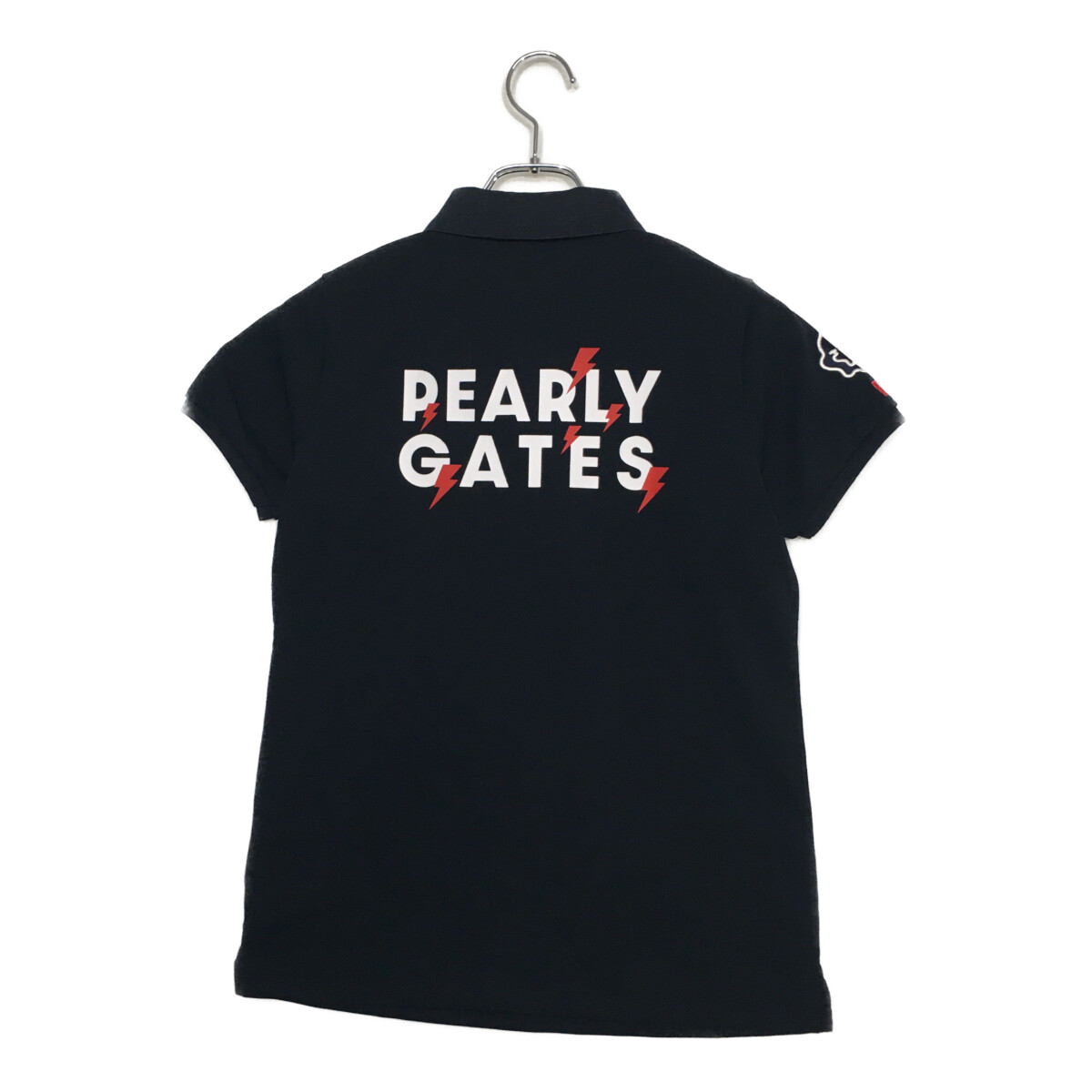 大幅お値下げ！【新品未使用】PEARLY GATES 黒 ポロワンピース PGG】【直営店舗&公式オンライン限定】Nyストレッチラチネ半袖