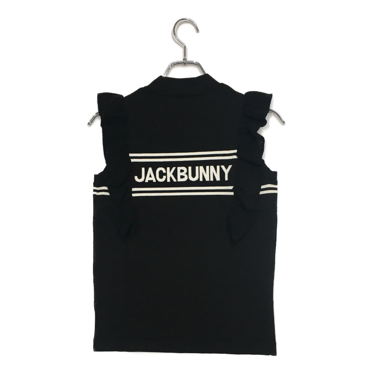 JACK BUNNY ジャックバニー 2023ノースリーブワンピース ブラック ノースリーブモックネックニットワンピース | Jack Bunny
