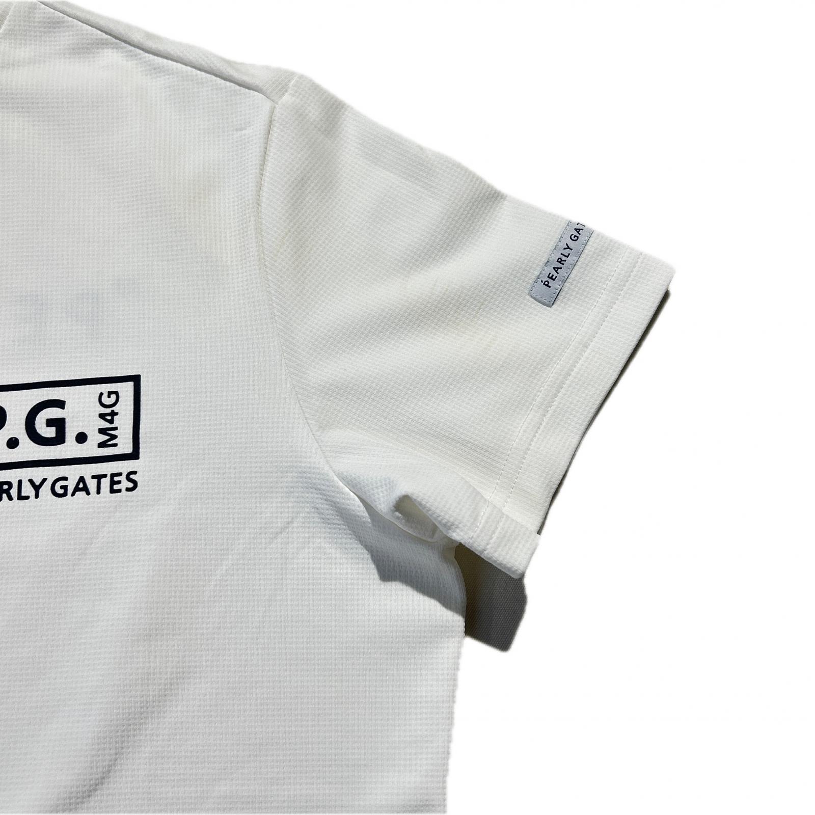 coco 中古 ピージージー PGG レディース 半袖シャツ 0(S) 白 ホワイト シンプル クルーネック 中古 レディース パーリーゲイツ PEARLY GATES 半袖シャツ 2(L