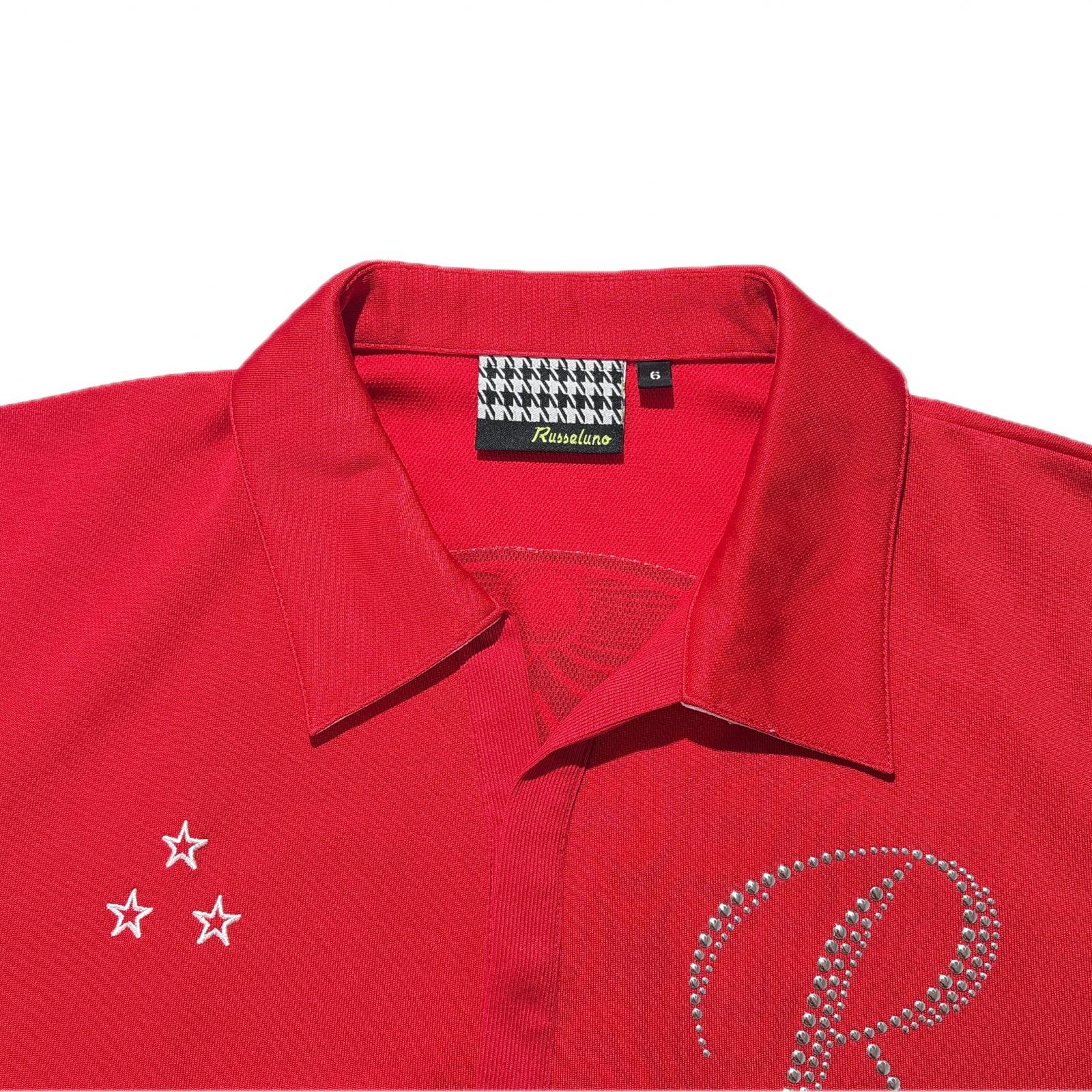 RUSSELUNO　ラッセルノ　ポロシャツ　6　※L～LLサイズ相当　※超希少 中古 メンズ ラッセルノ RUSSELUNO 半袖ポロシャツ 6(LL) 赤