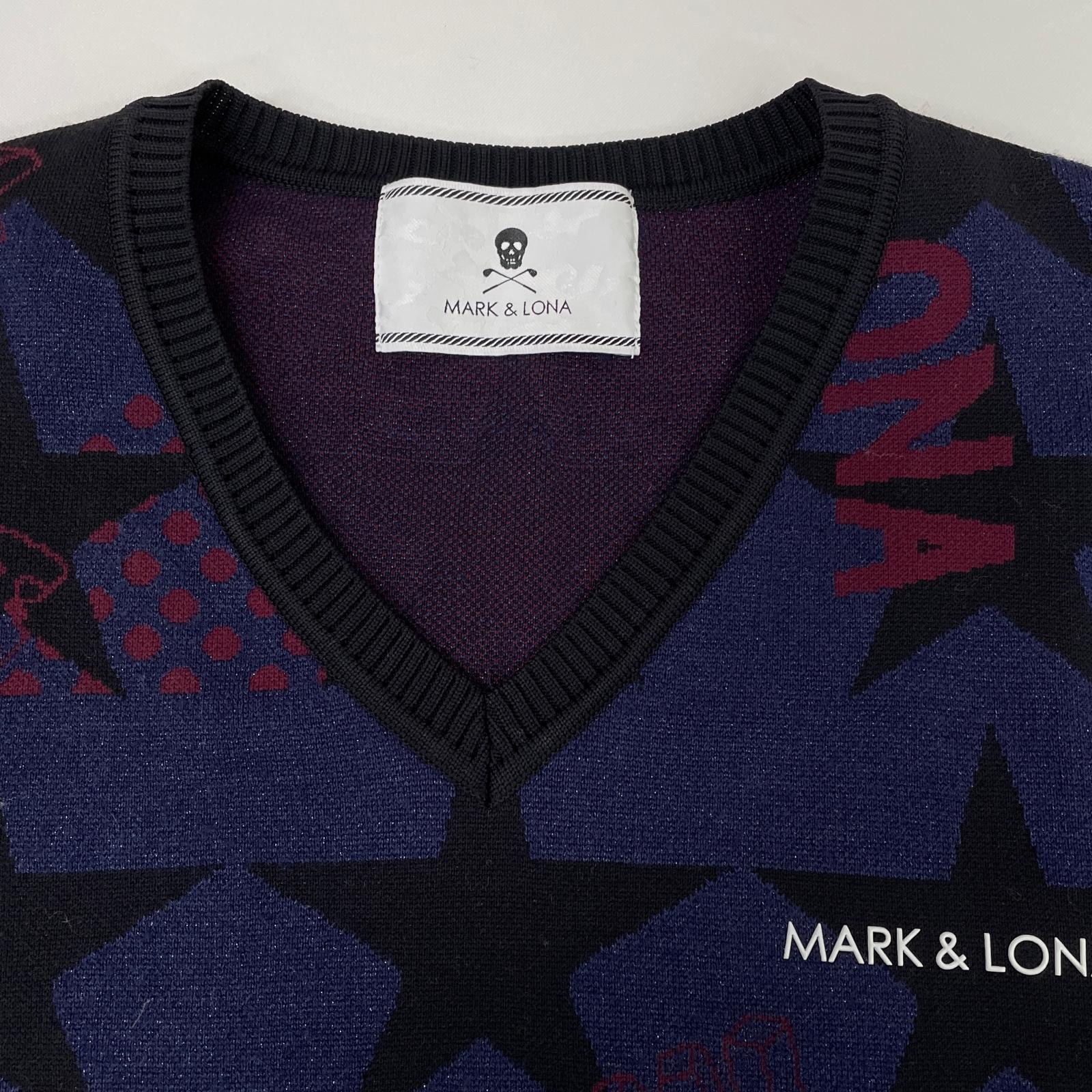 中古 メンズ マークアンドロナ MARK&LONA ニット 46(M) 紺系
