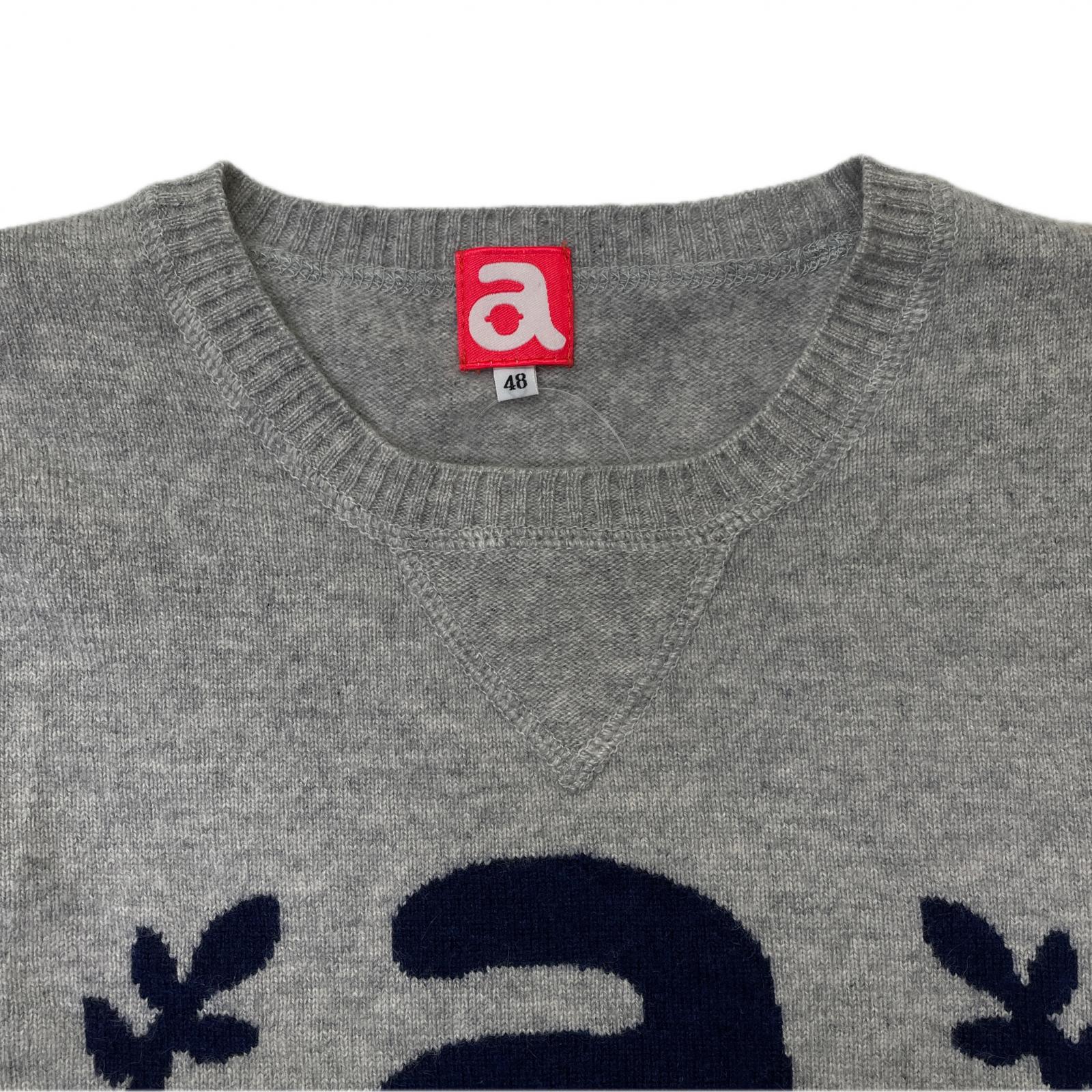 中古 メンズ アルチビオ archivio セーター 48(L) グレー クルー
