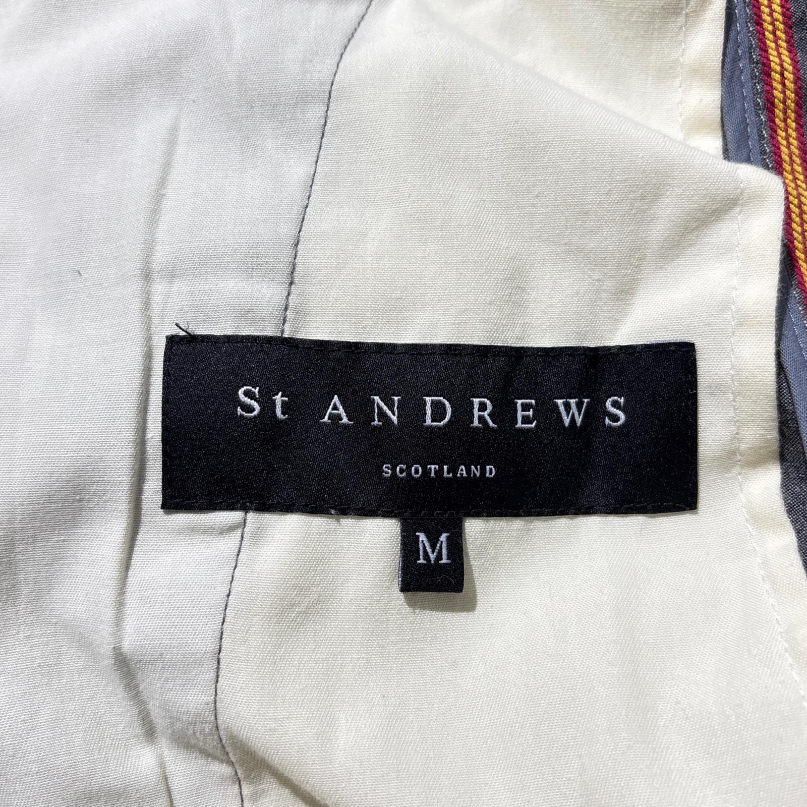 新品 st ANDREWSゴルフレジメンタルストライプパンツメンズL セント・アンドリュース St ANDREWS レジメンタルストライプ
