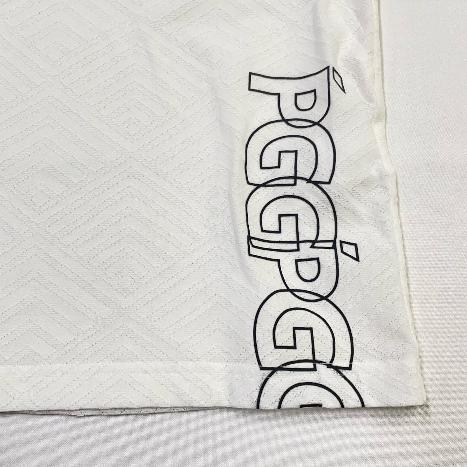 中古 メンズ ピージージー PGG 半袖ポロシャツ 5(L) 白 ポップ調