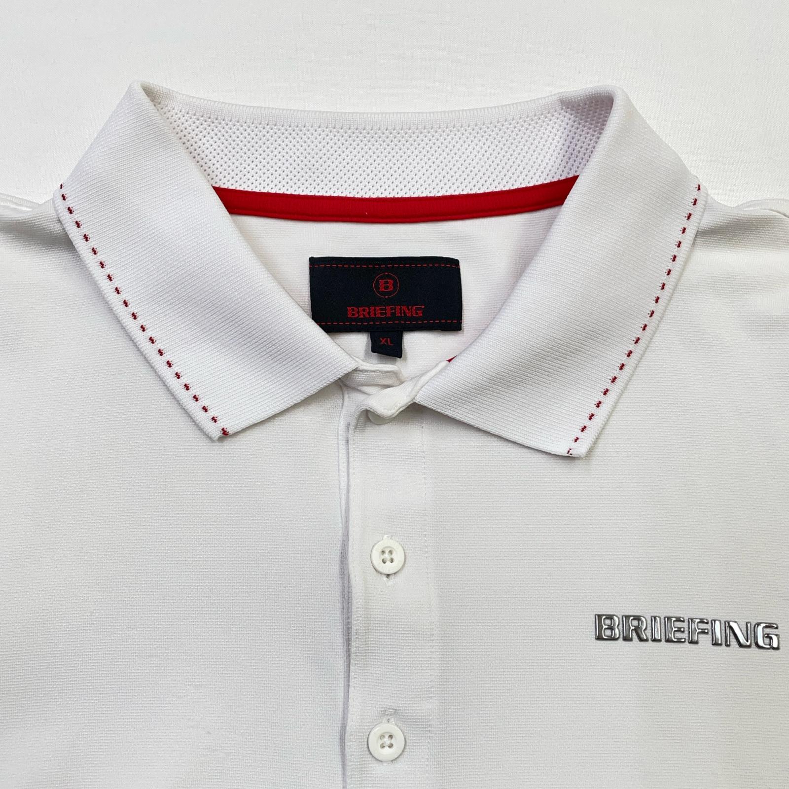 BRIEFING ポロシャツ XL ホワイト BRIEFING ポロシャツ XL 訳ありの為