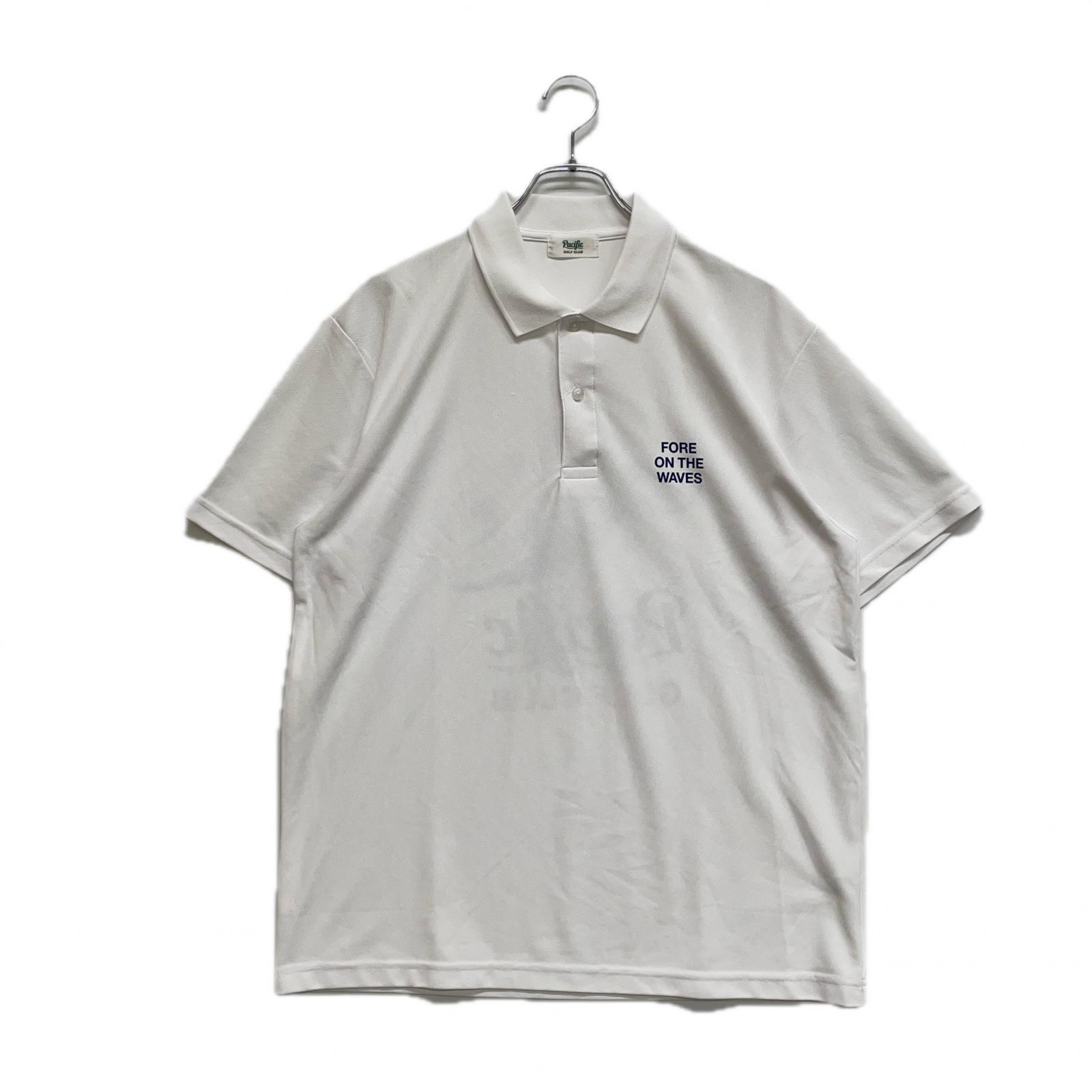 【完売品】Pacific GOLF CLUB ストライプポロシャツ パシフィックゴルフクラブ 【ユニセックス】サークルロゴ半袖