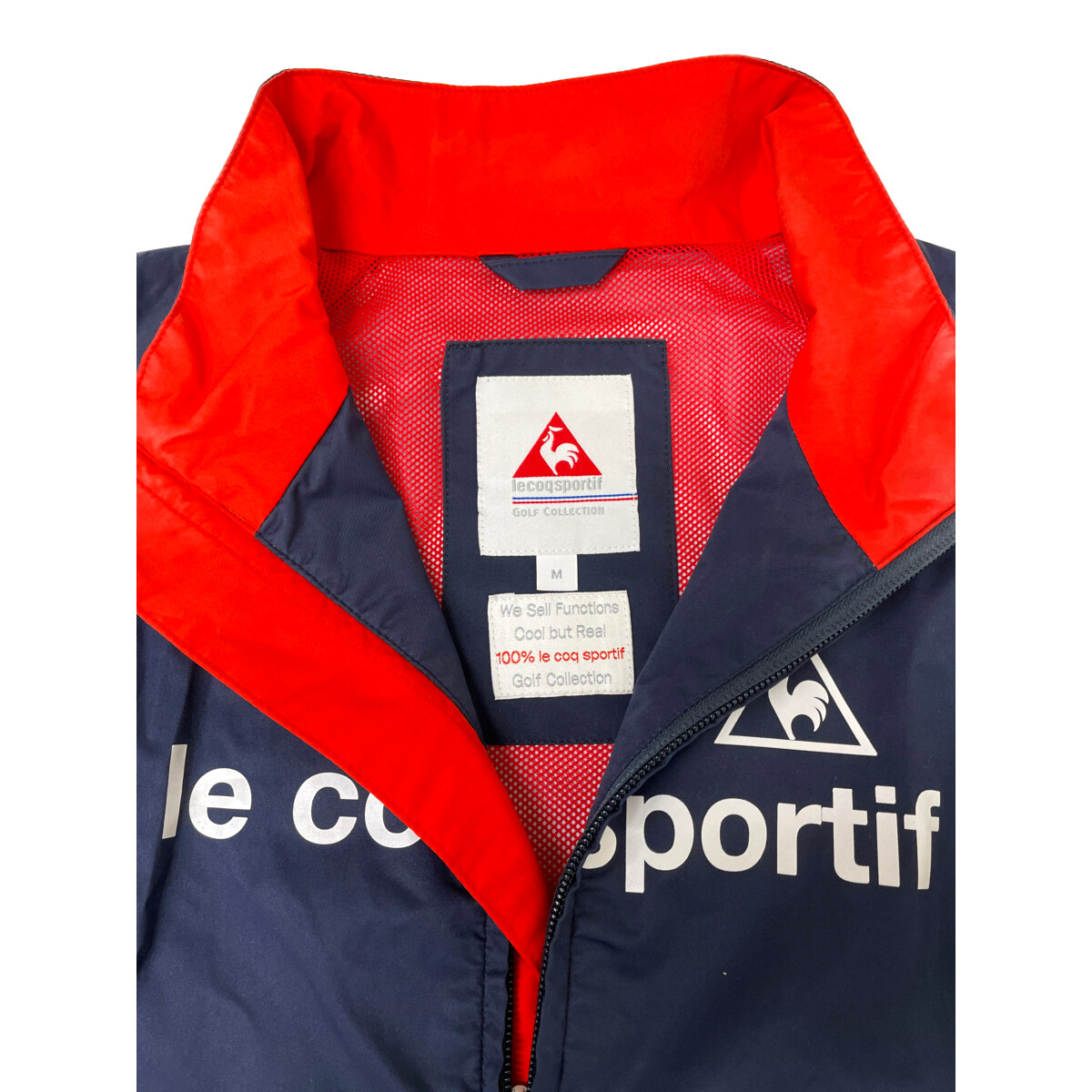 【美品】ルコックスポルティフ　レディース【M】ジャンパー　レッド ルコックスポルティフ ゴルフコレクション 中綿入りナイロンジャケット