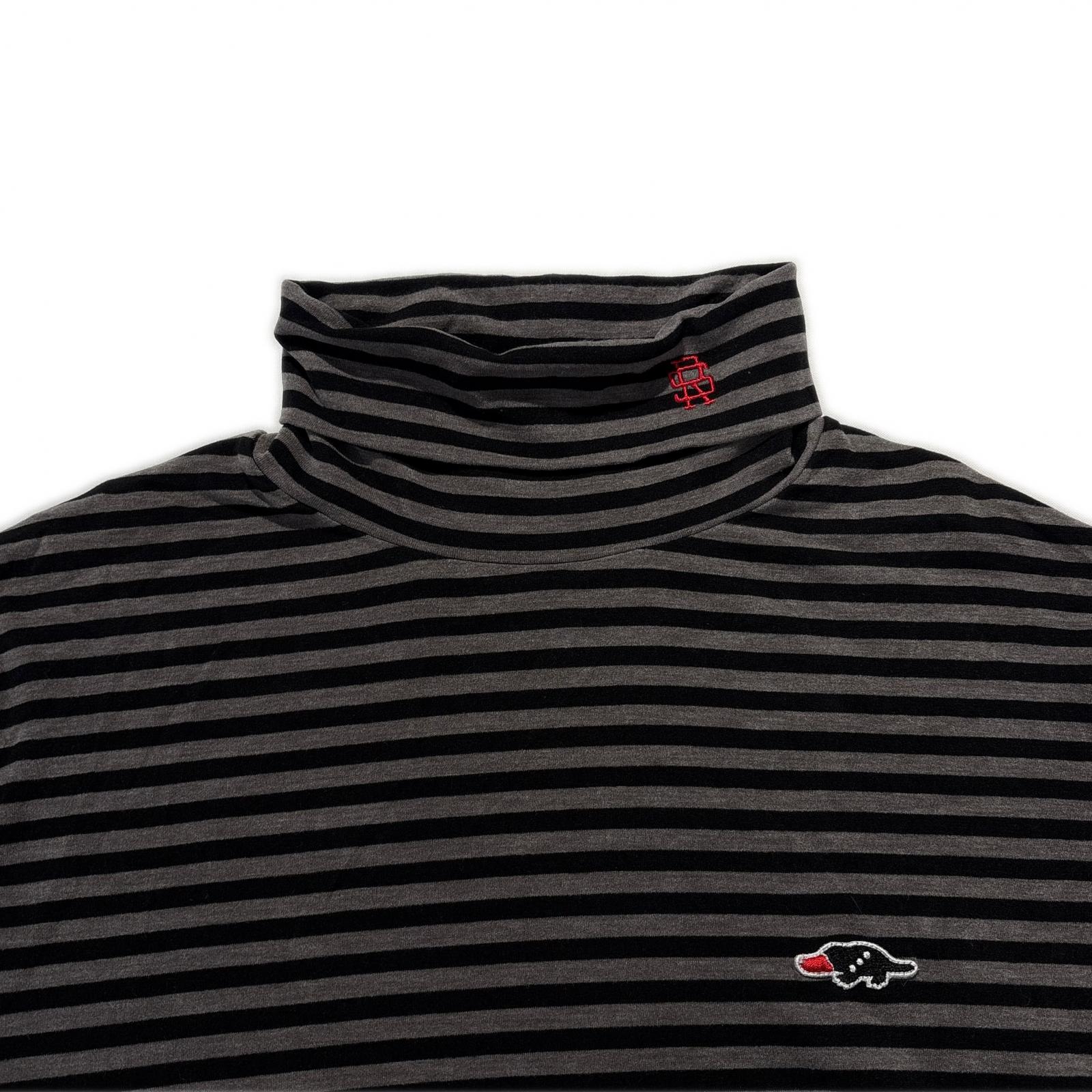 中古 メンズ ラフ＆スウェル rough&swell 長袖シャツ M グレー×黒