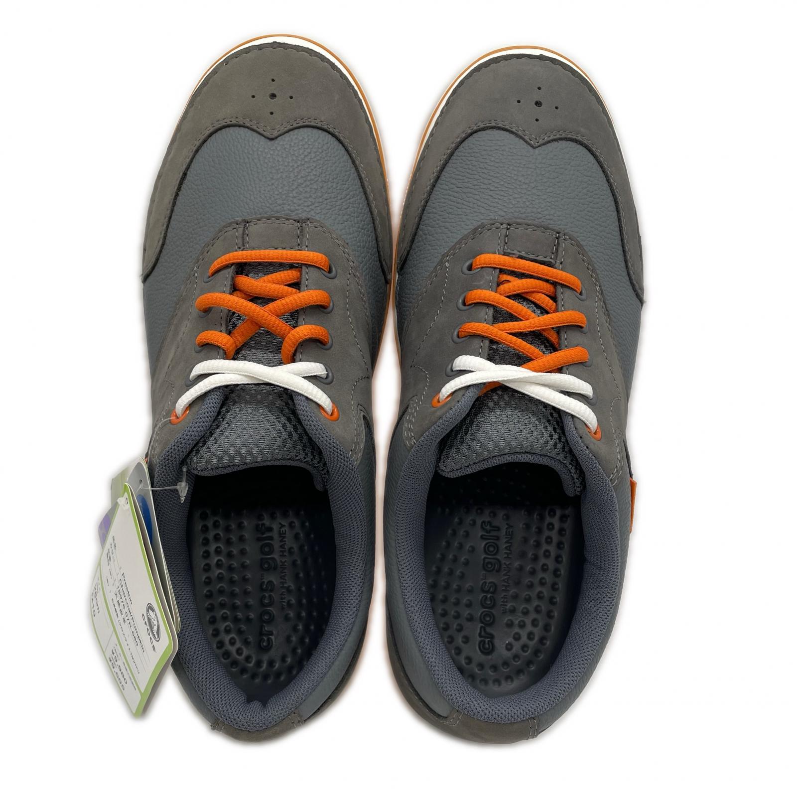未使用品 ゴルフシューズ 28 チャコール×オレンジ クロックス