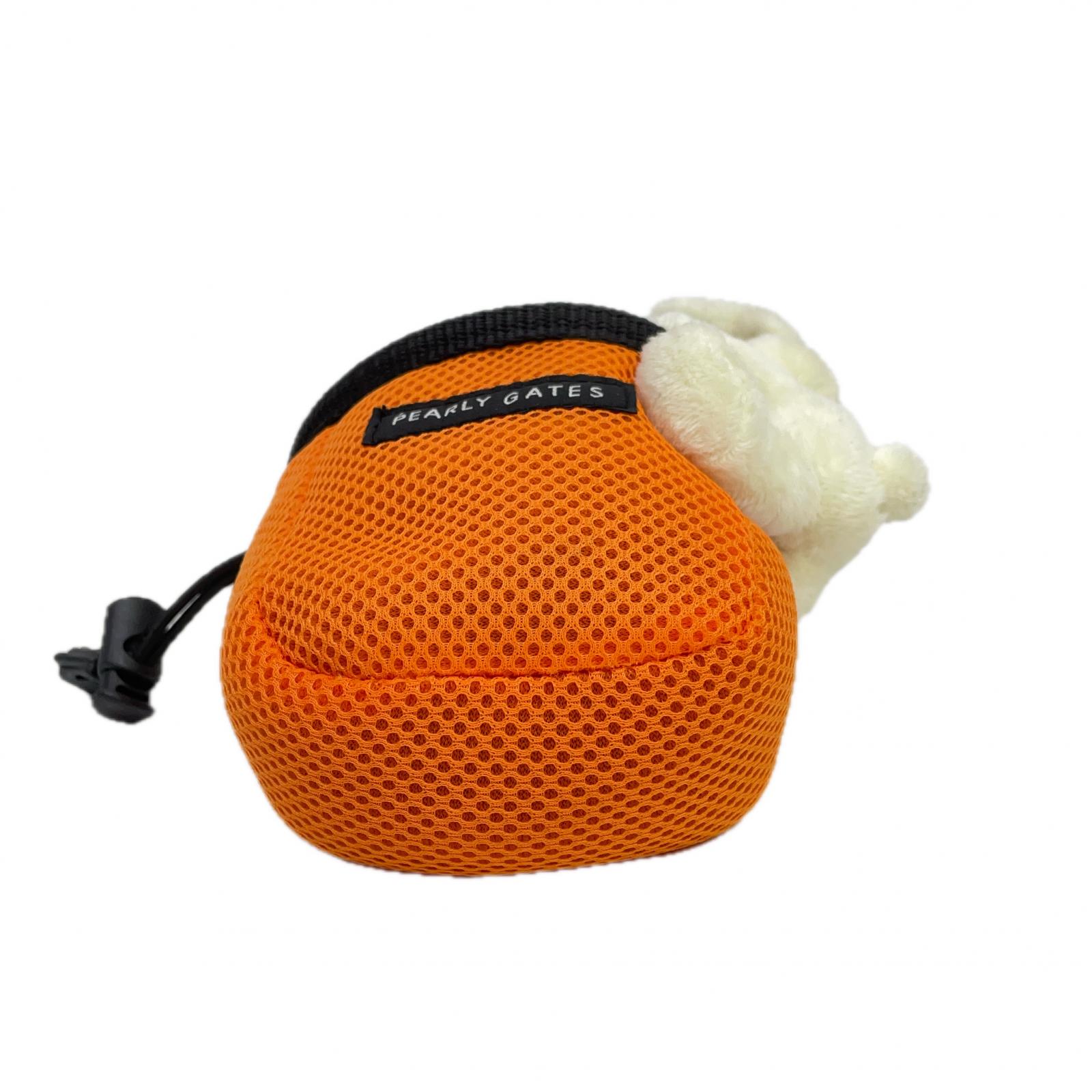 新品未使用 PEARLY GATES バスケット型 ボール ポーチ オレンジ