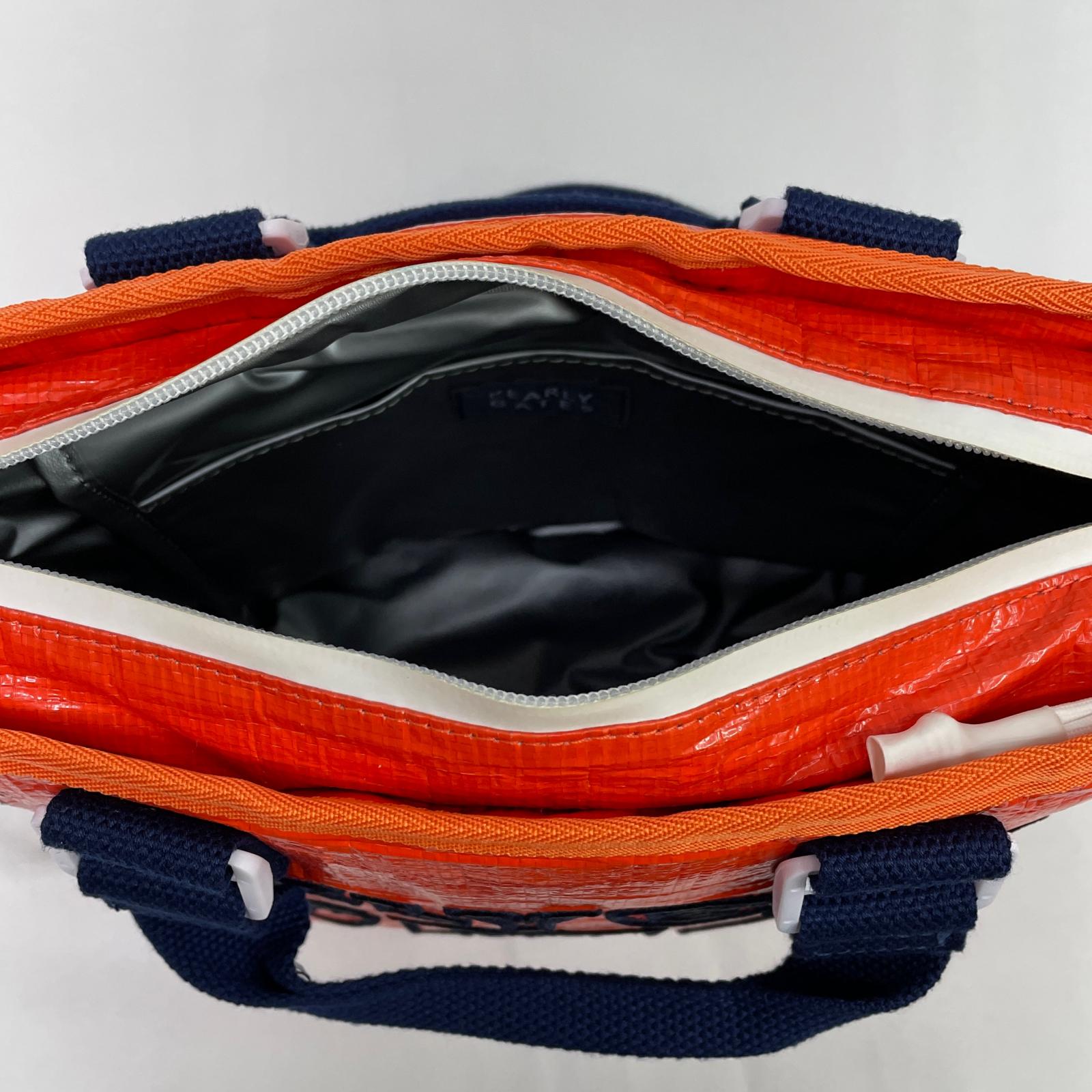 中古 パーリーゲイツ PEARLY GATES カートバッグ オレンジ ラウンド