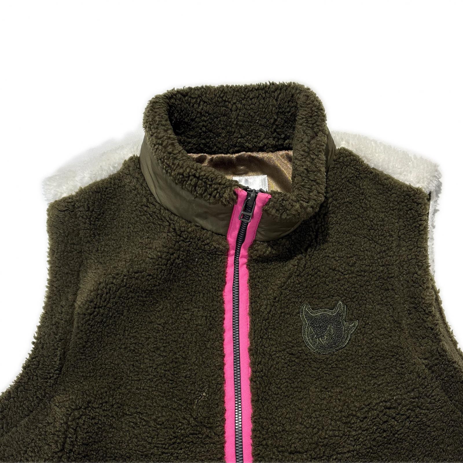 中古 レディース ワック WAAC ベスト 2(M) カーキ ボア 防風裏地｜ココ