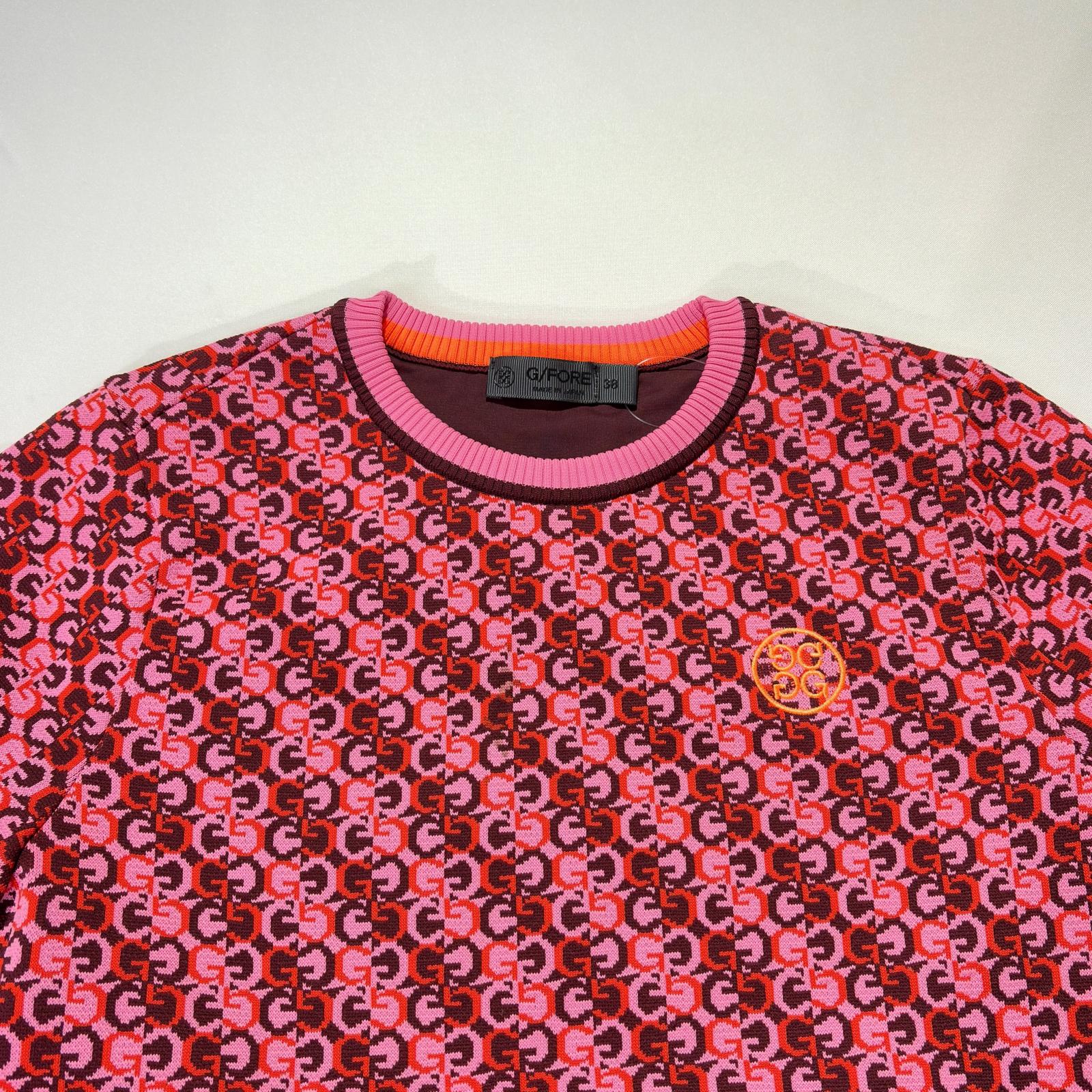 中古 レディース ジーフォア G/FORE セーター 38(M) ピンク×エンジ色