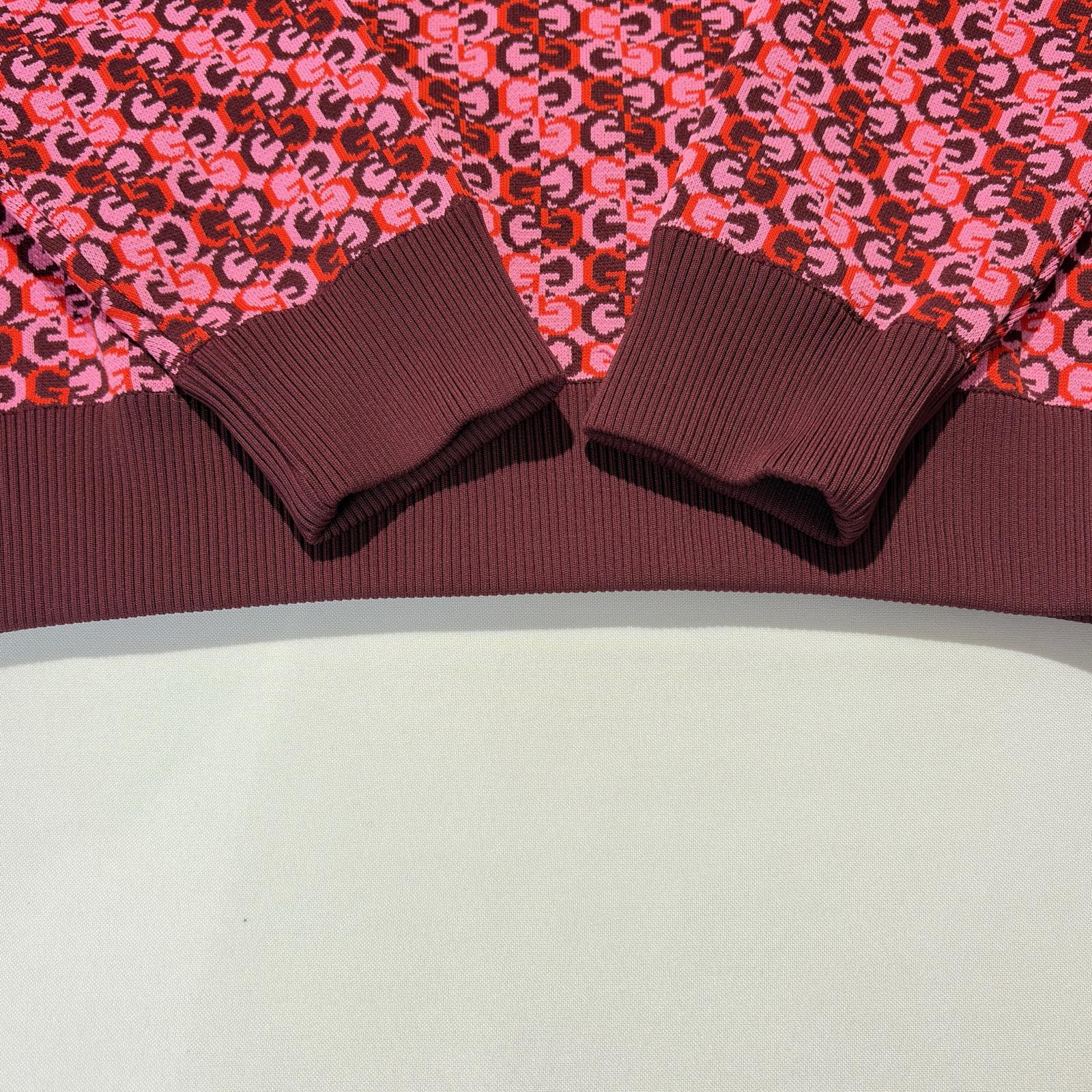 未使用 G/FORE ジーフォア レディース カシミヤ ニット ジャケット 38 中古 レディース ジーフォア G/FORE セーター 38(M) ピンク×エンジ色