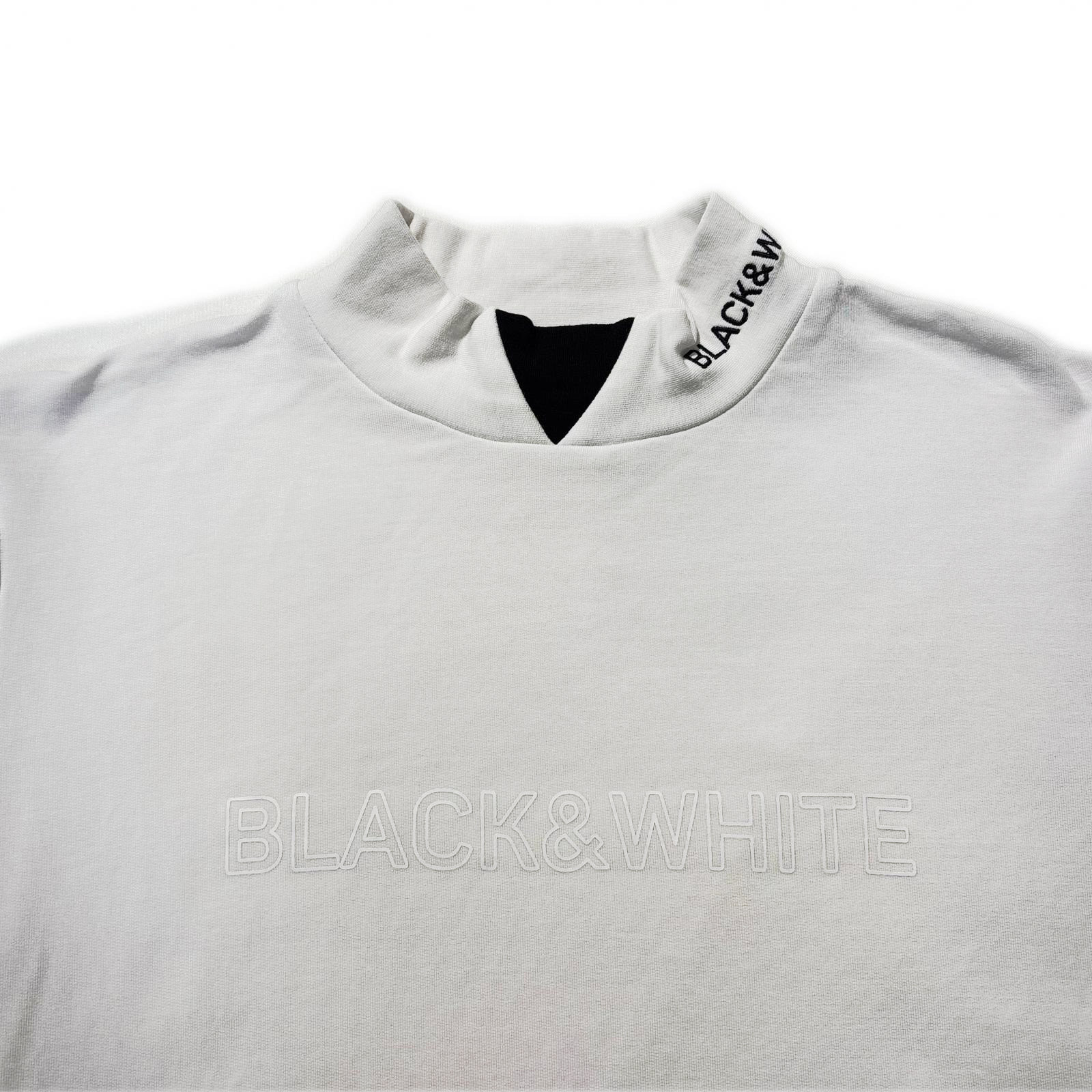 新品、Black & White ブラックアンドホワイトゴルフホワイトシャツLL 中古 レディース ブラック＆ホワイト BLACK&WHITE 長袖シャツ L 白