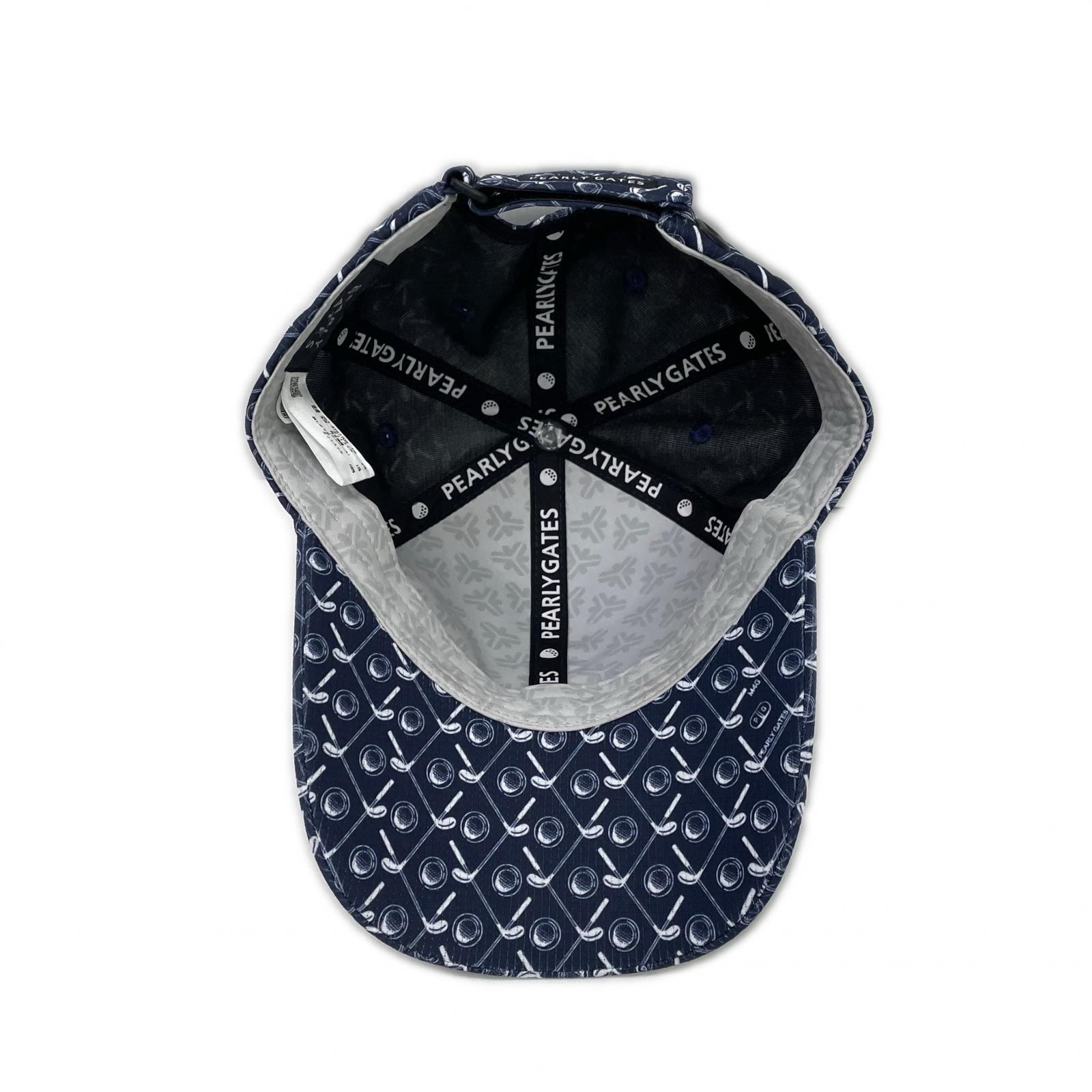 中古 パーリーゲイツ PEARLY GATES キャップ フリー 紺×白 ボール