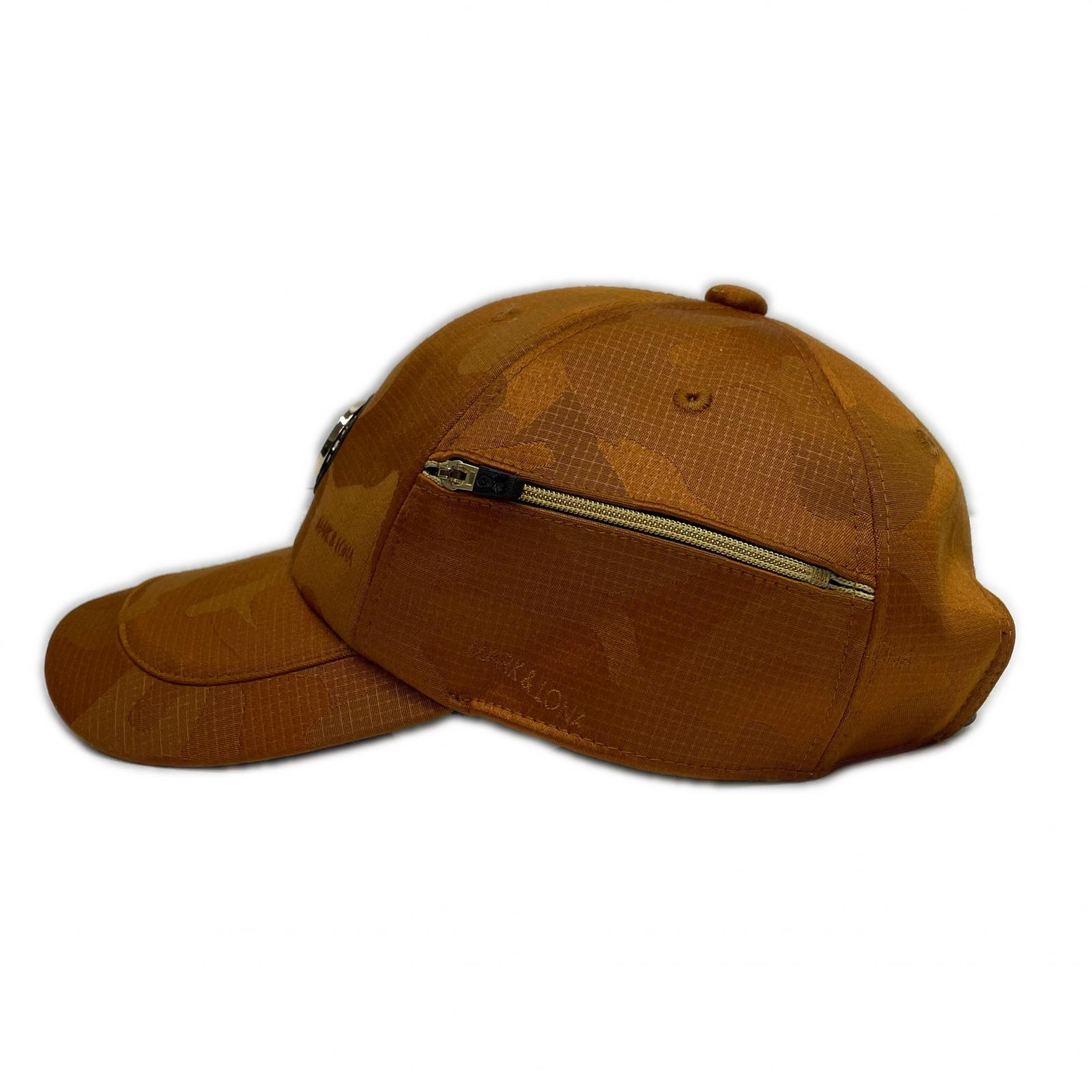 MARK & LONA ブラウンキャップ スカルモチーフ 中古 マークアンドロナ MARK&LONA キャップ フリー ブラウン 迷彩総柄