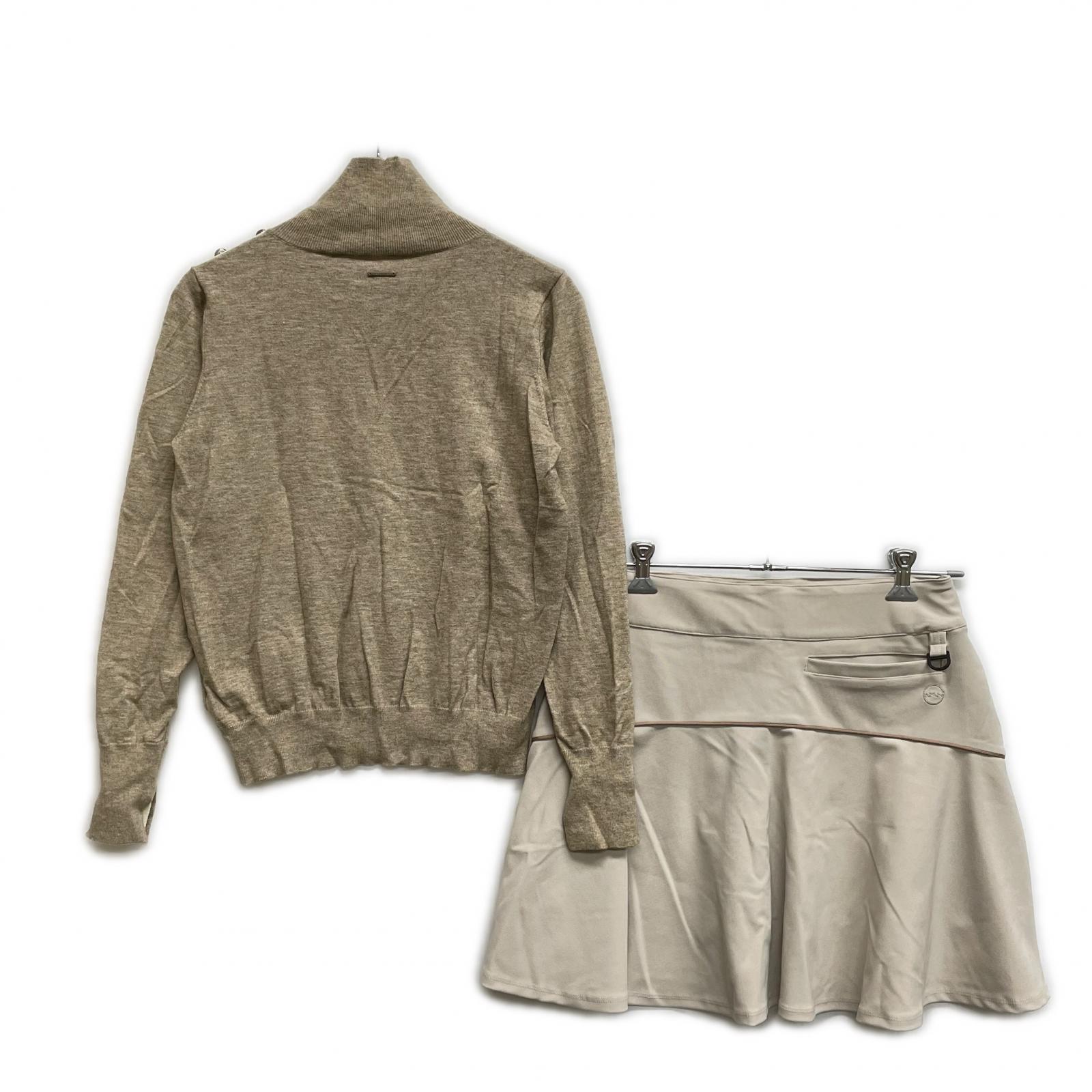 レディースゴルフウェアセットアップ ベージュLサイズ 楽天市場