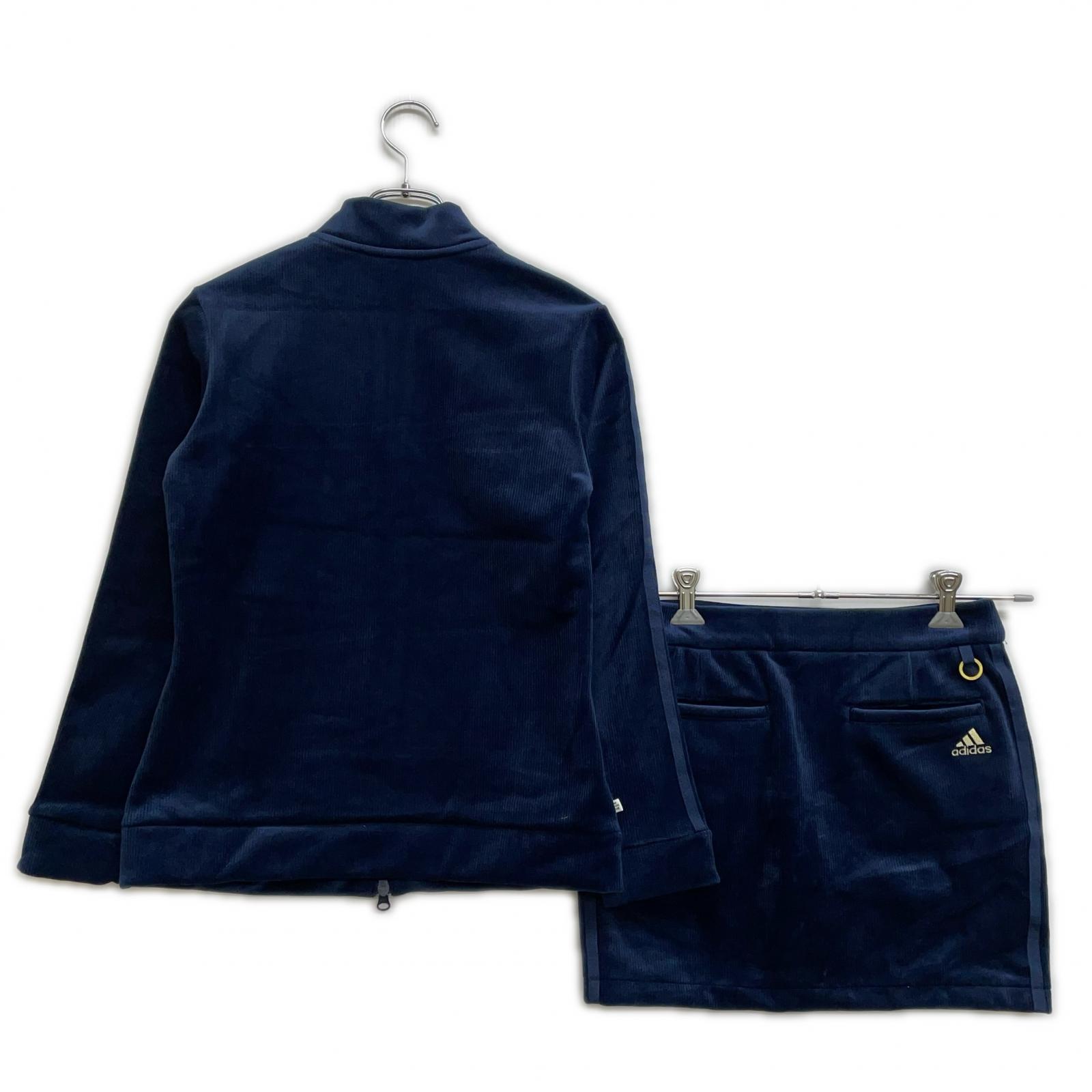 【新品】adidas アディダス　ゴルフウェア　セットアップ　レディースL 青 新品】adidas アディダス ゴルフウェア セットアップ レディースS