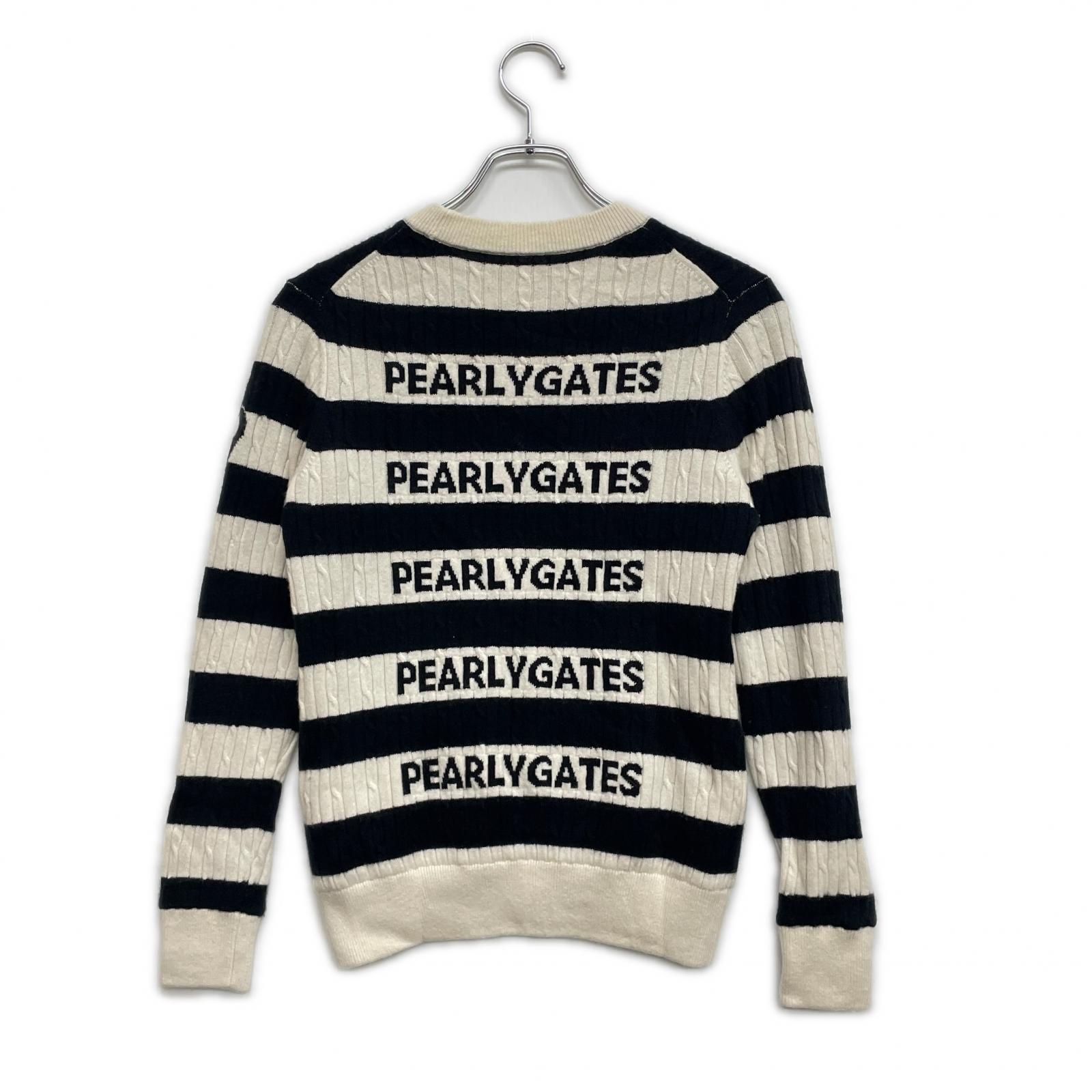 中古 レディース パーリーゲイツ PEARLY GATES セーター 1(M) 白×黒