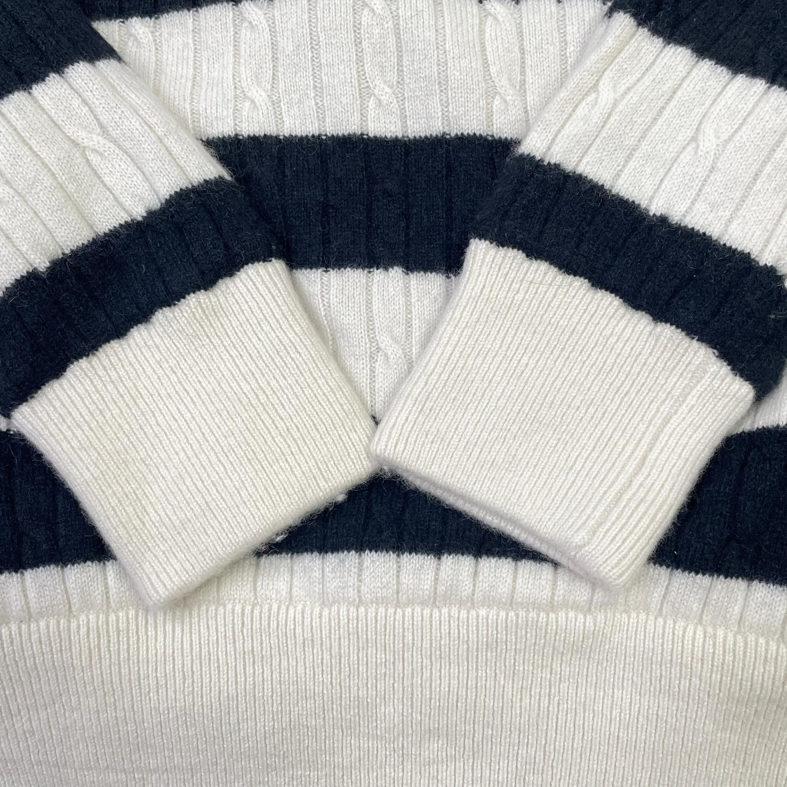 中古 レディース パーリーゲイツ PEARLY GATES セーター 1(M) 白×黒