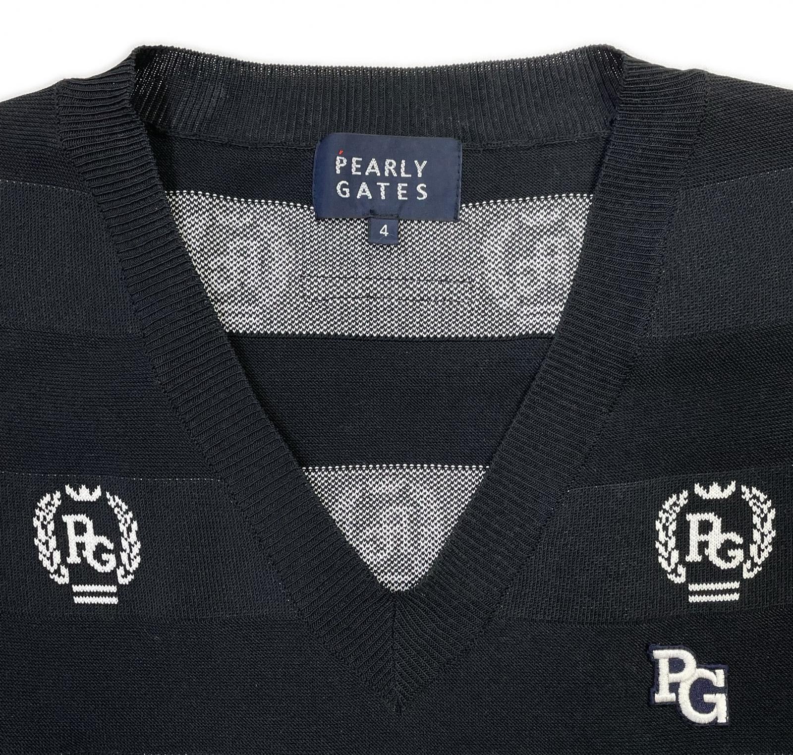 中古 メンズ パーリーゲイツ PEARLY GATES ベスト 4(M) 黒 ブラック V