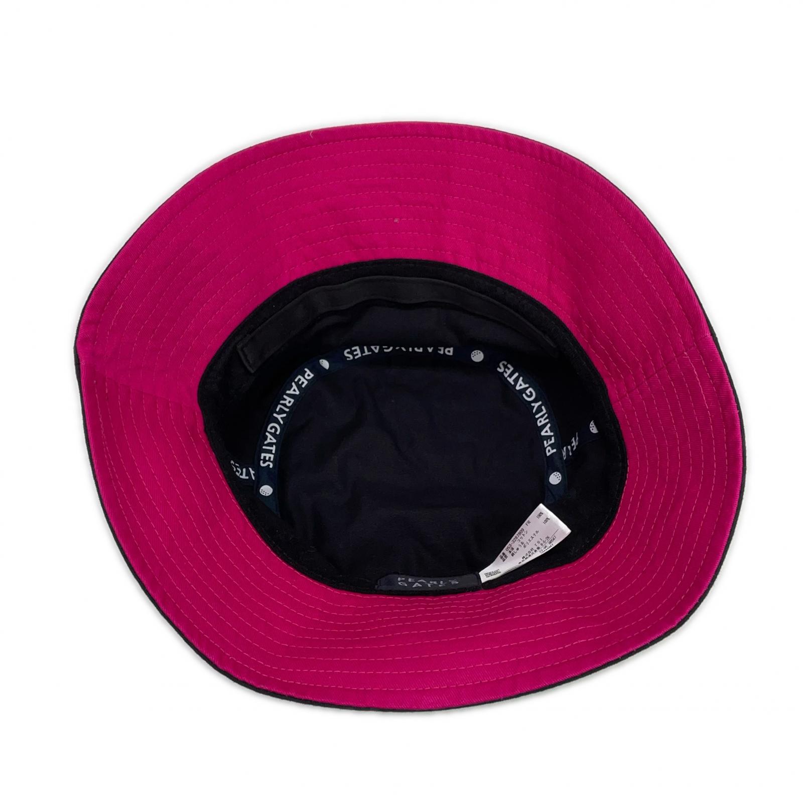 中古 パーリーゲイツ PEARLY GATES バケットハット フリー ブラック 黒