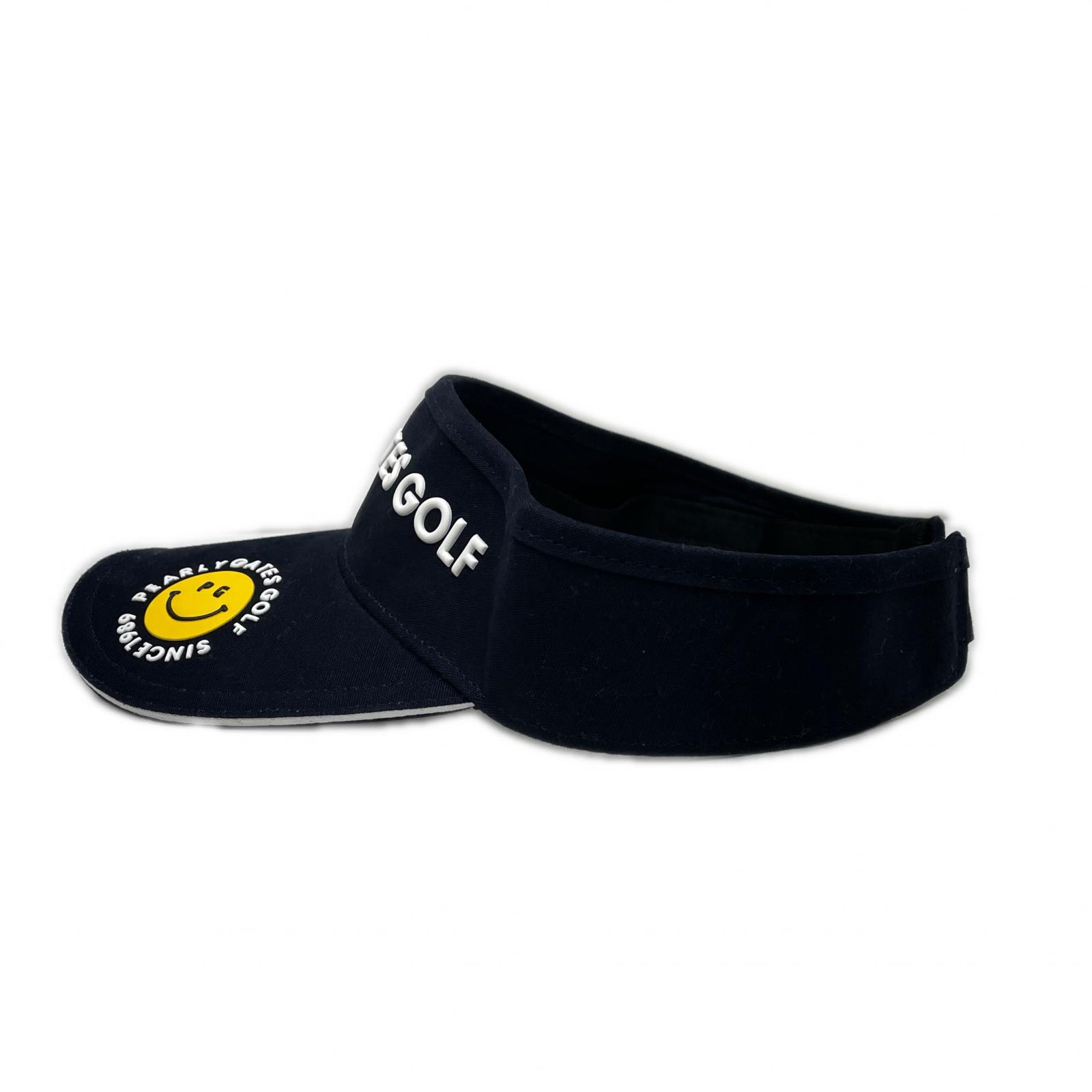 中古 パーリーゲイツ PEARLY GATES サンバイザー フリー ネイビー 紺