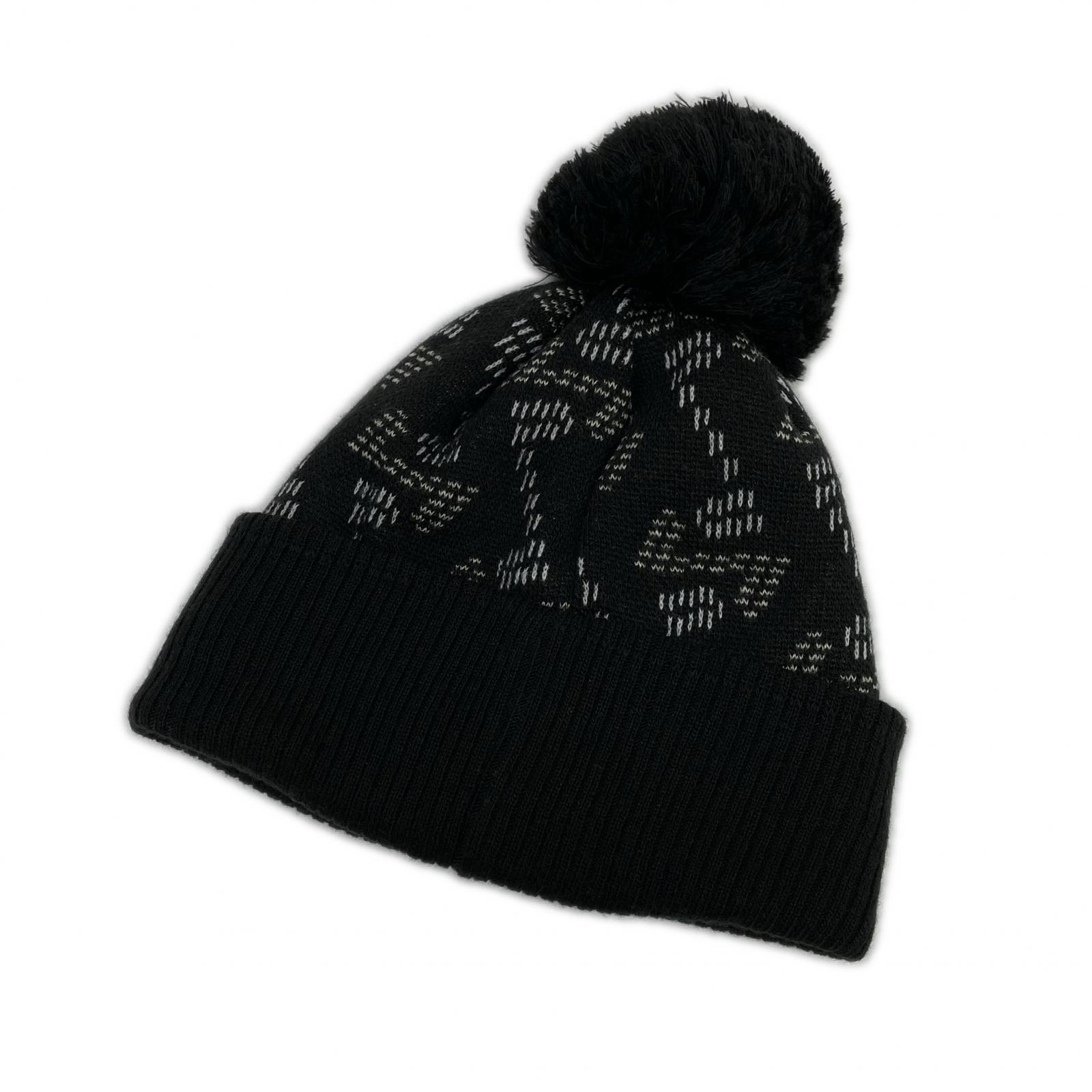 Resurrection ポンポン付きニット帽 Resurrection - TRIPLE POMPOM KNIT CAP / ブランドロゴ ポンポン