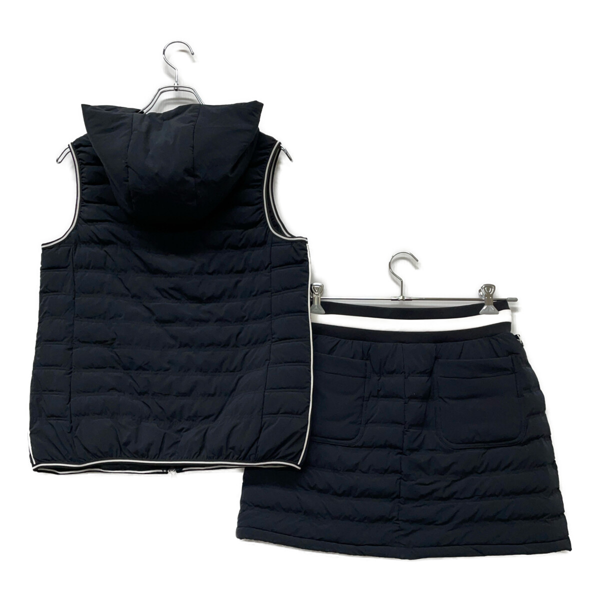 中古 レディース アンパスィ and per se セットアップ L 紺 ネイビー